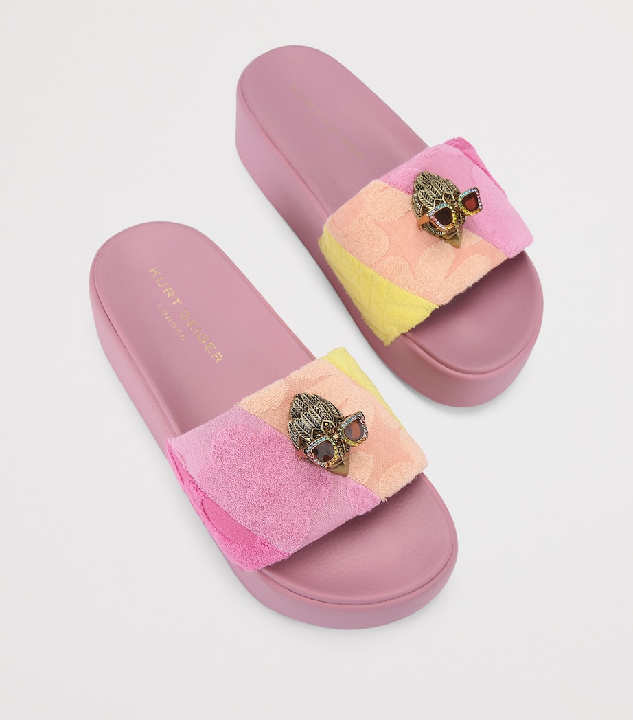 Kurt Geiger London Meena Eagle Platform Slides Pink Image 4