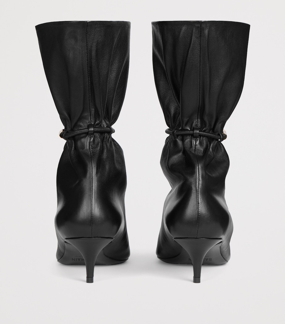 Balmain Lambskin Sphynx Ankle Boots Noir Image 4
