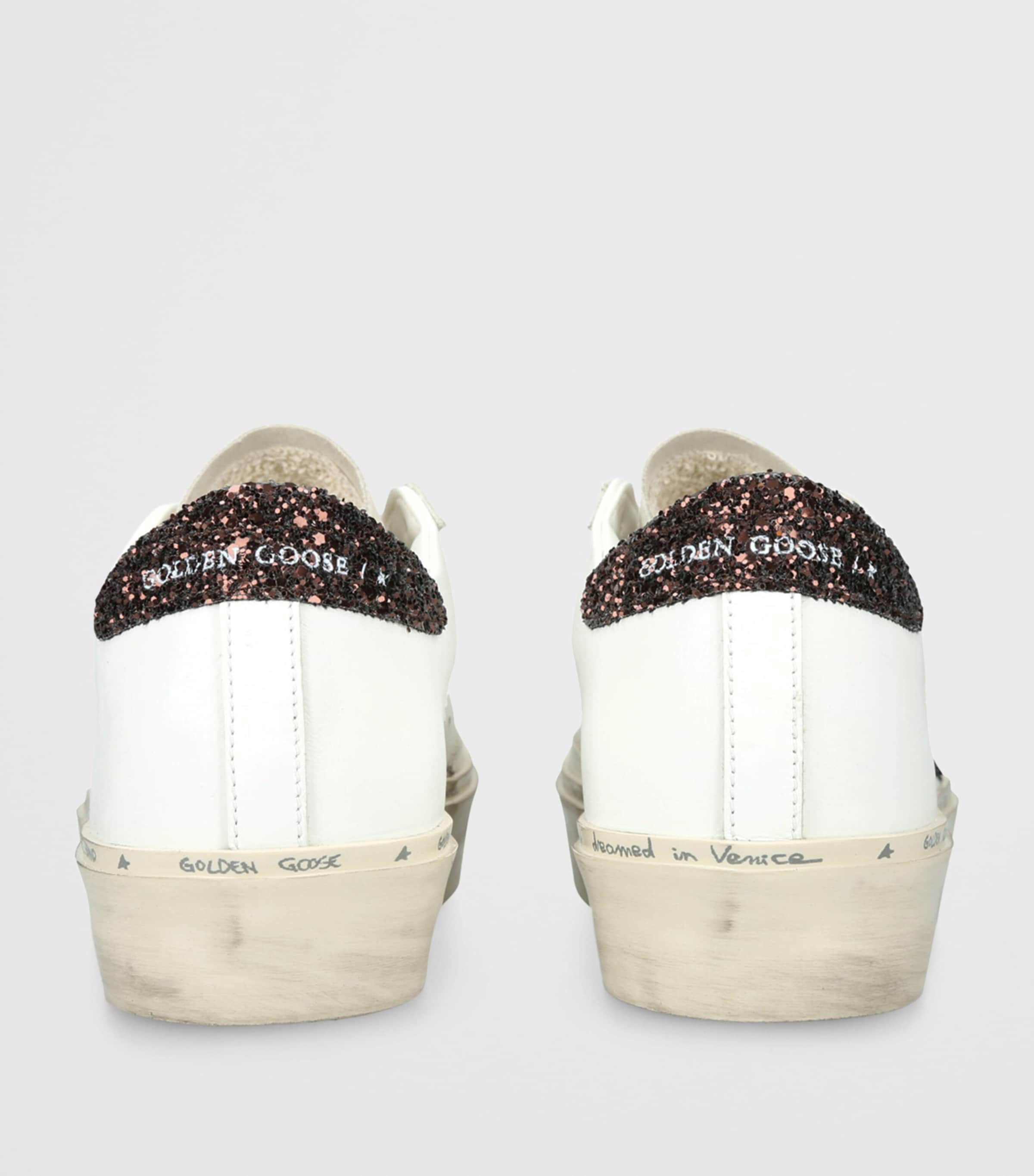 Golden Goose White Leather Hi Star Sneakers | Harrods US