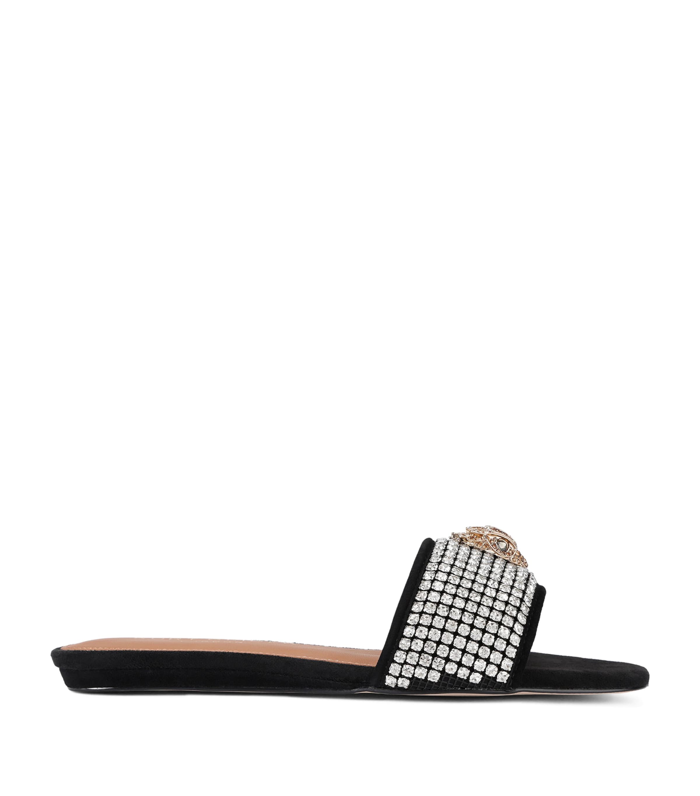 Suede Kensington Flat Sandals BLK/OTHER Image 1