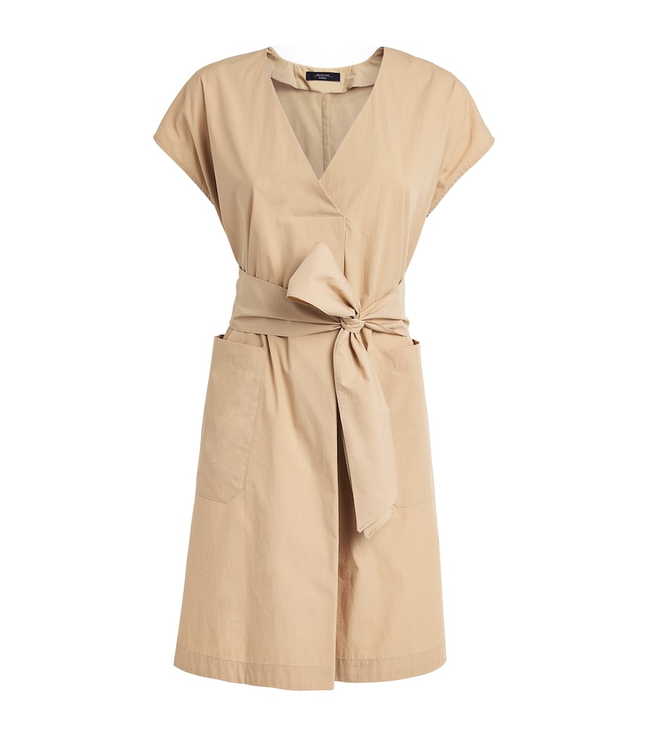 Weekend Max Mara Womens Cotton Belted Midi Dress Sand Image 1