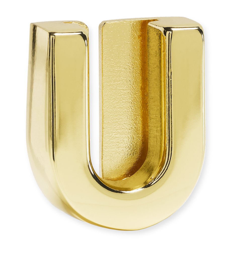Gold-Plated U Notebook Charm GOLD Image 3