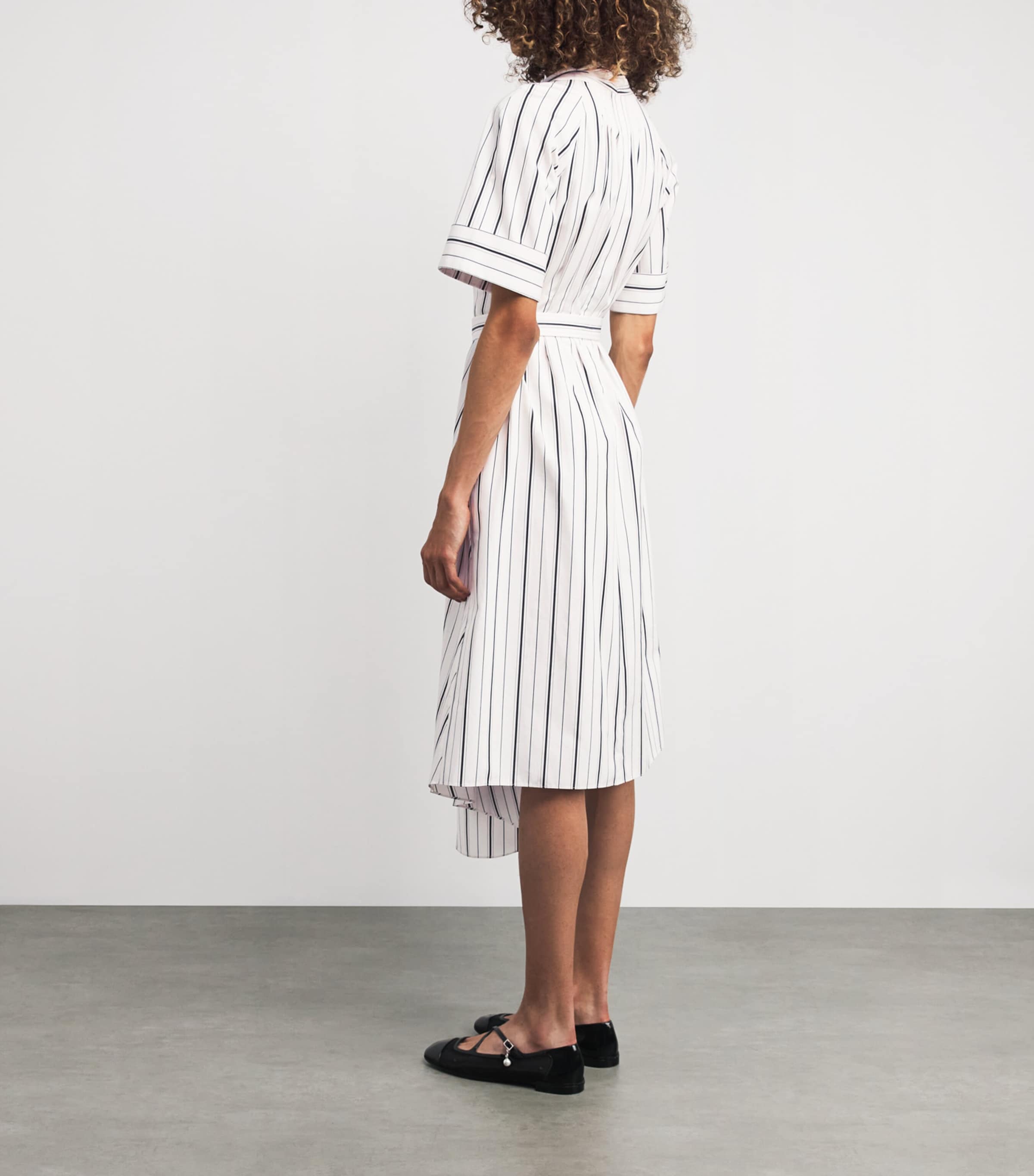 Belted Nansi Midi Dress IVRYB IVORY/BLACK Image 3