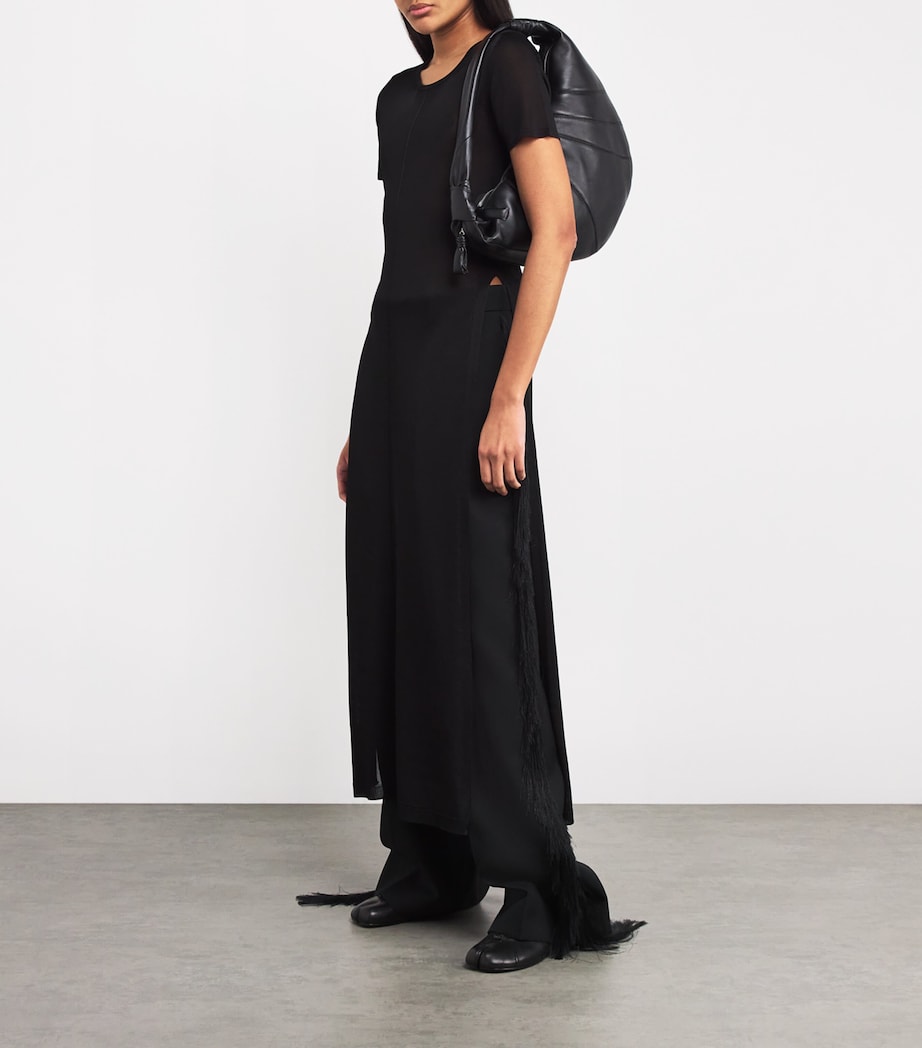 Lemaire Womens Split-Detail Column Dress Black Image 2