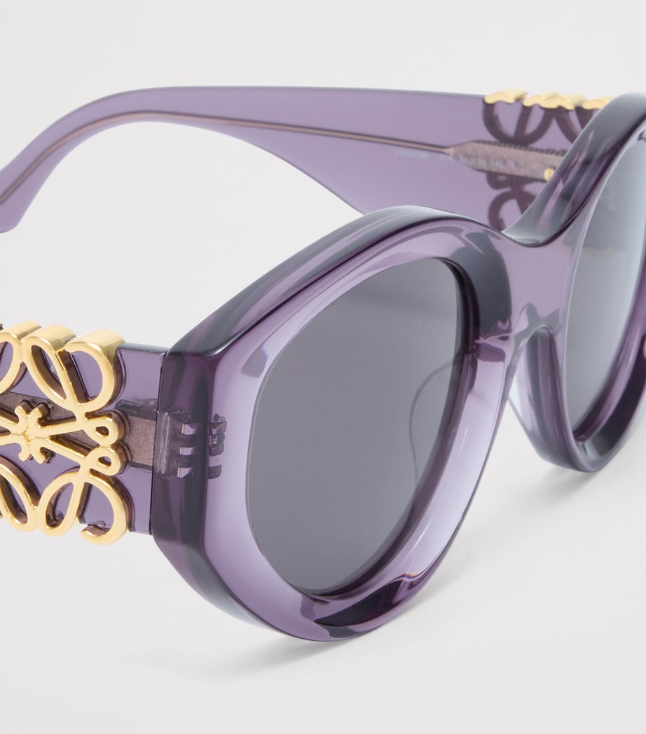 LOEWE Butterfly Maxi Anagram Sunglasses Transparent Purple Image 4