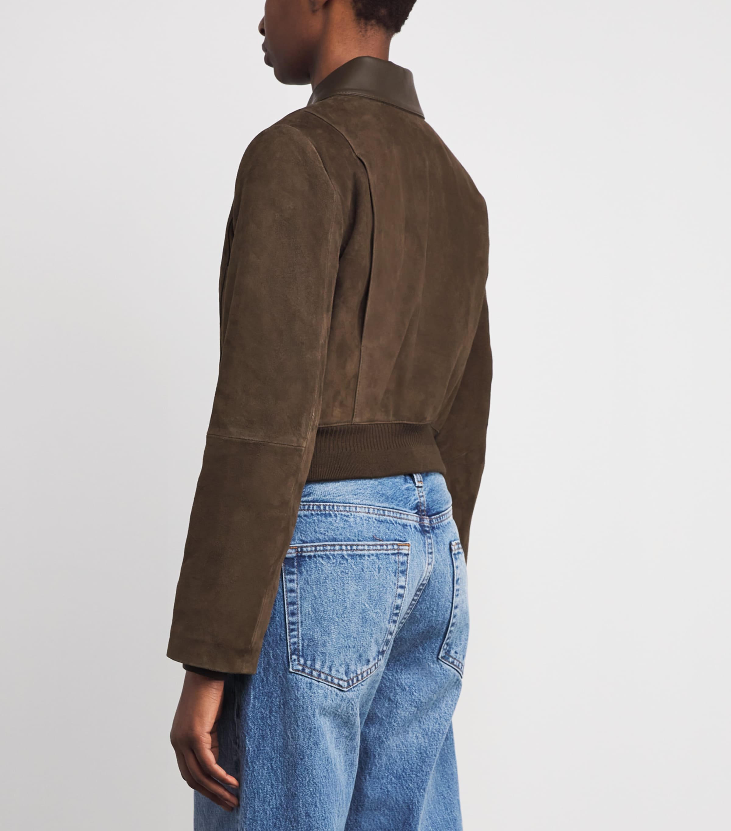 Suede Shrunken Bomber Jacket WILLOW-325WIL Image 5