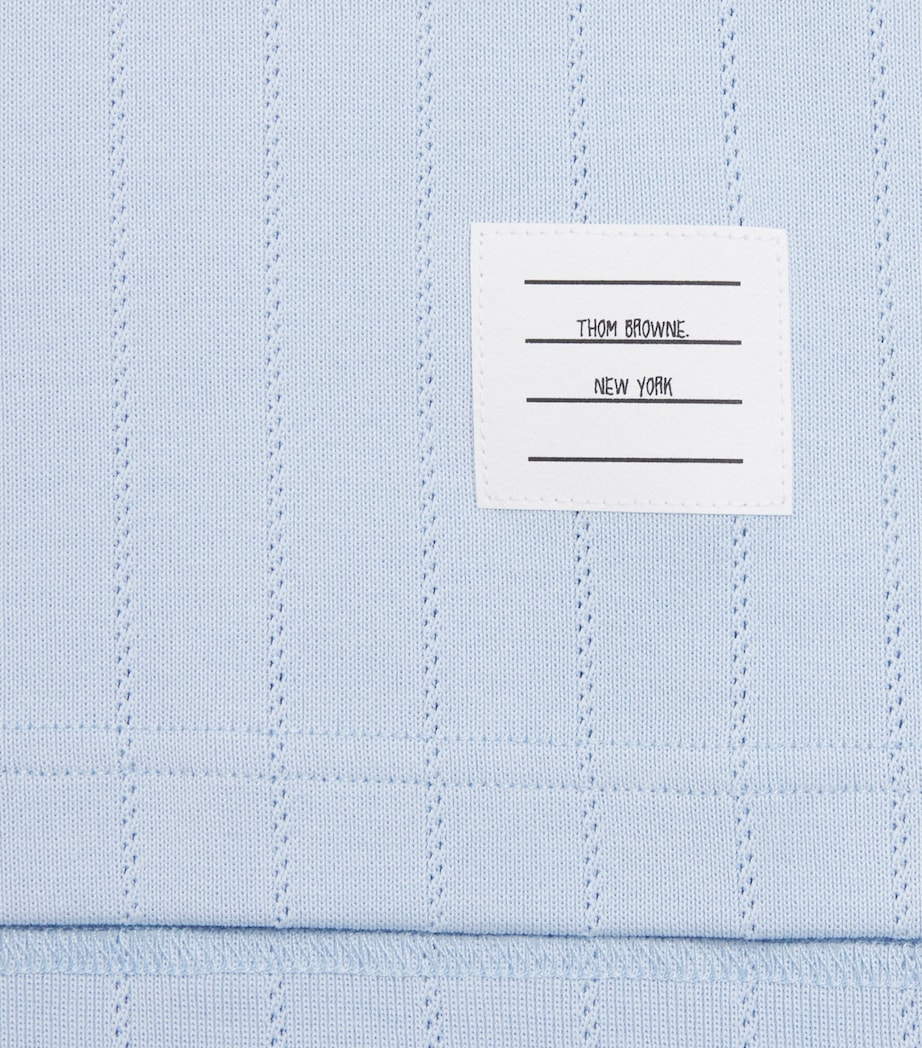 Thom Browne Kids Cotton Ringer Tank Top (2-12 Years) Light Blue Image 4