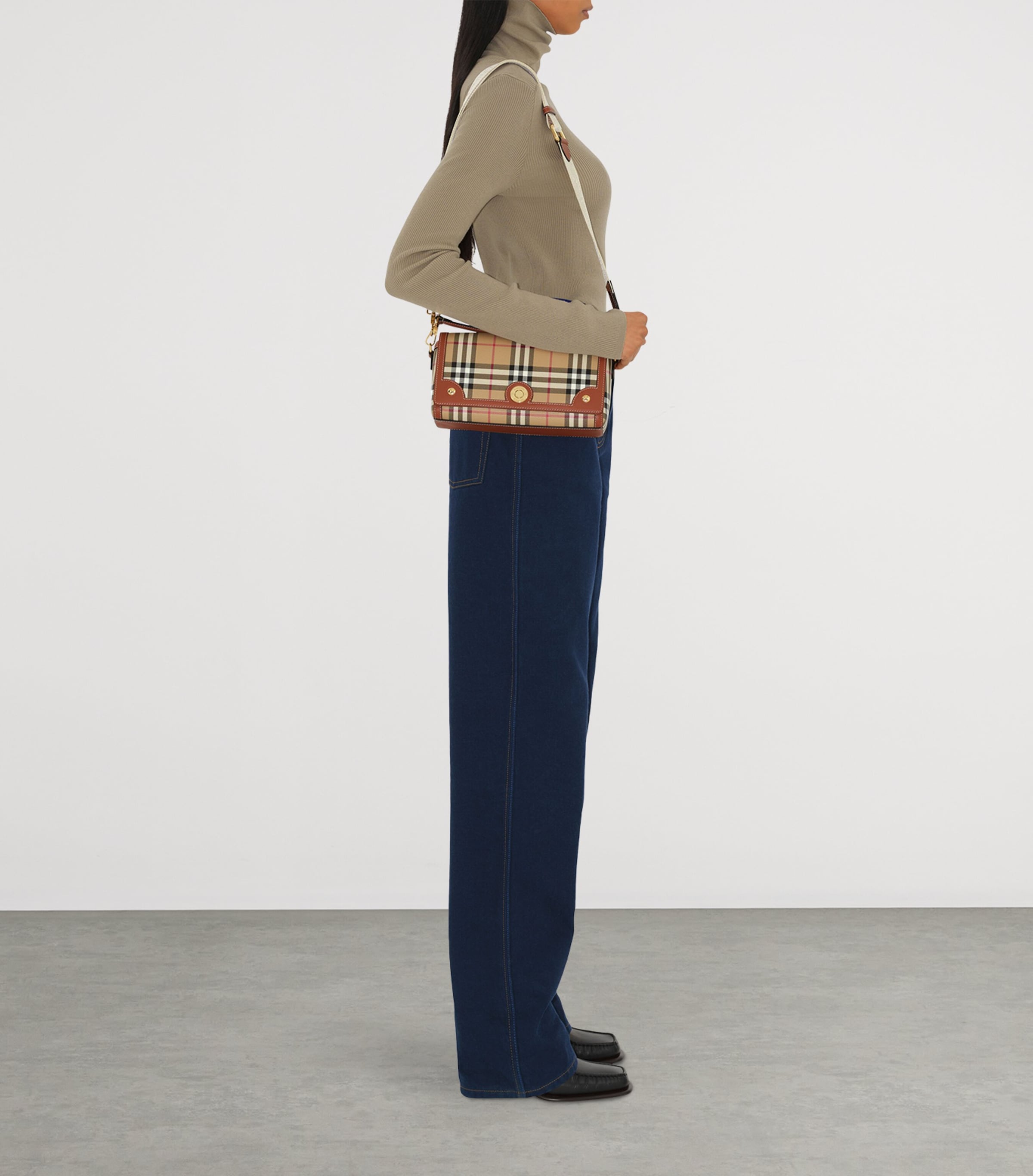 Check Top-Handle Bag BRIAR BROWN Image 3