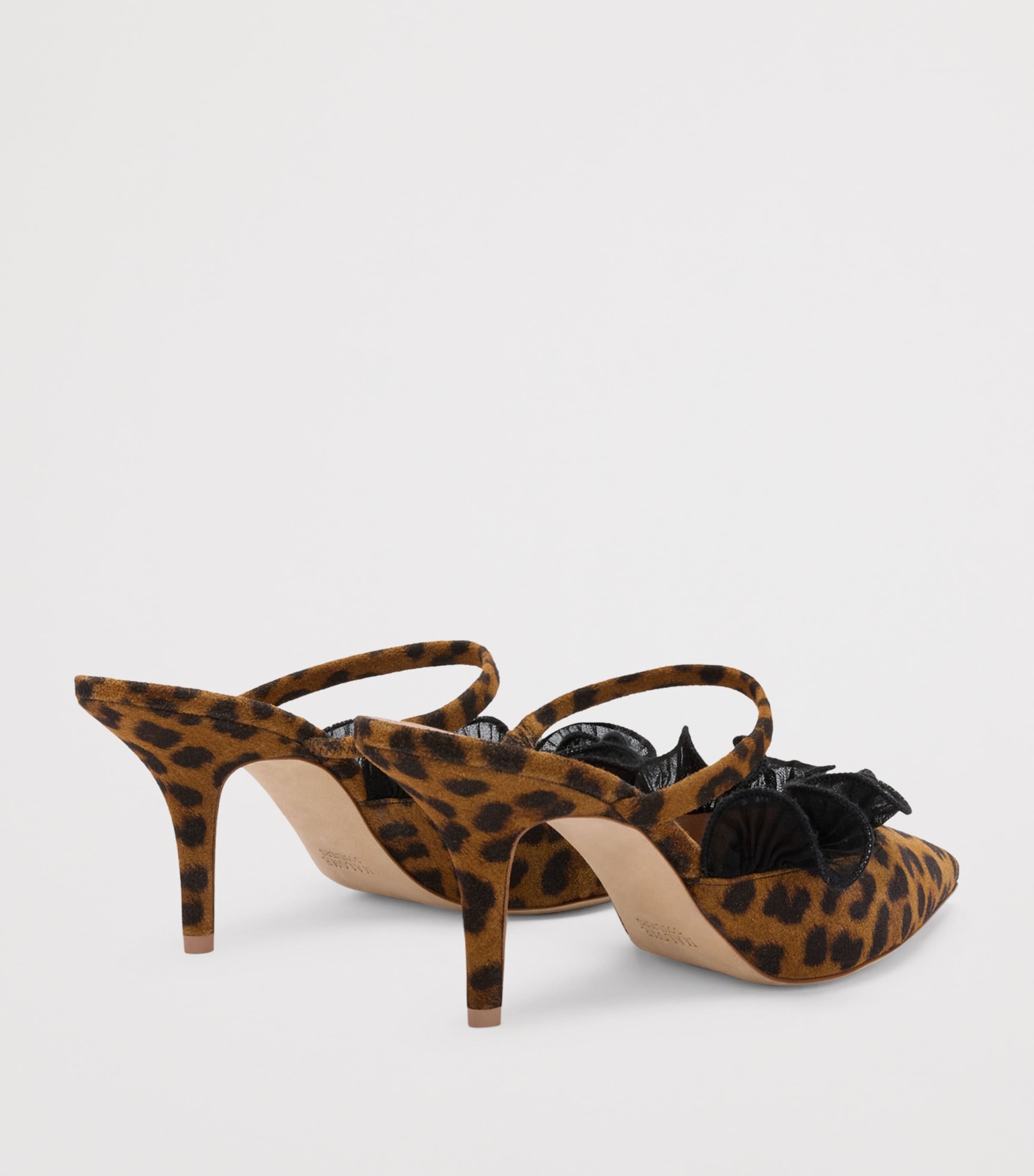 Malone Souliers Suede Leopard Print Cecile Heeled Mules 70 Brown Image 4