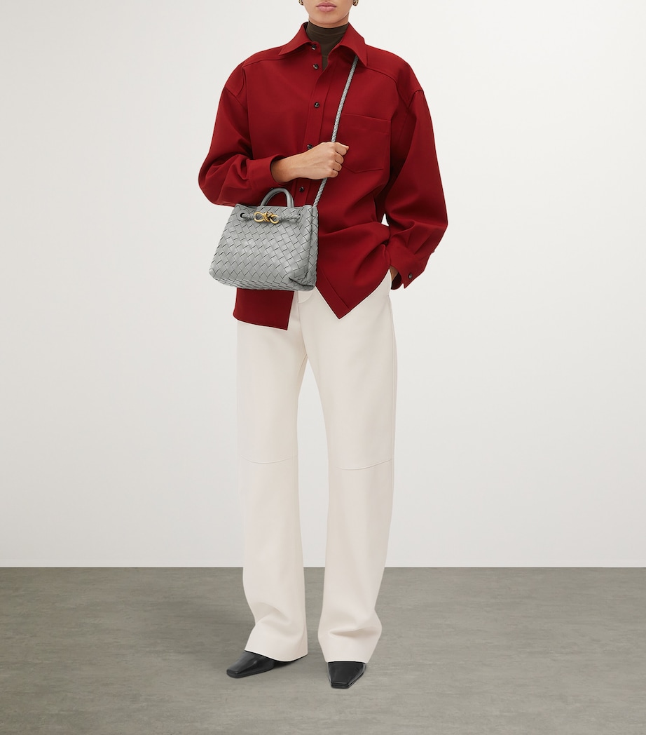 Bottega Veneta Small Leather Andiamo Top-Handle Bag Image 2