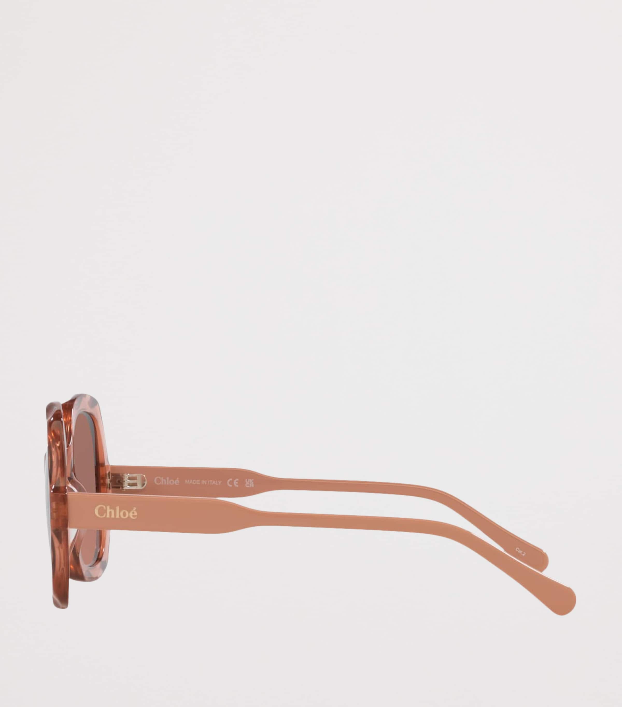Chloé Acetate Olivia Rectangle Sunglasses Brown Image 3