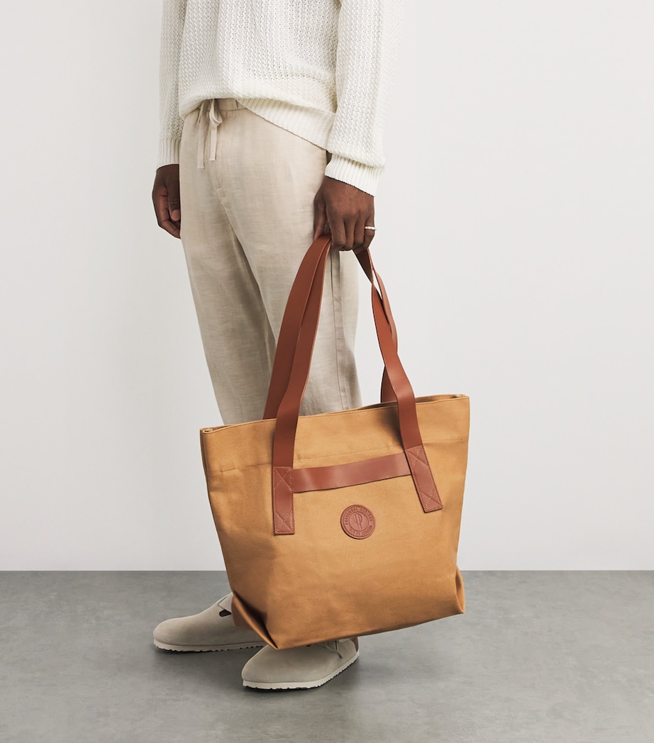 Cotton Canvas Costa Tote Bag 825- MUSTARD Image 5