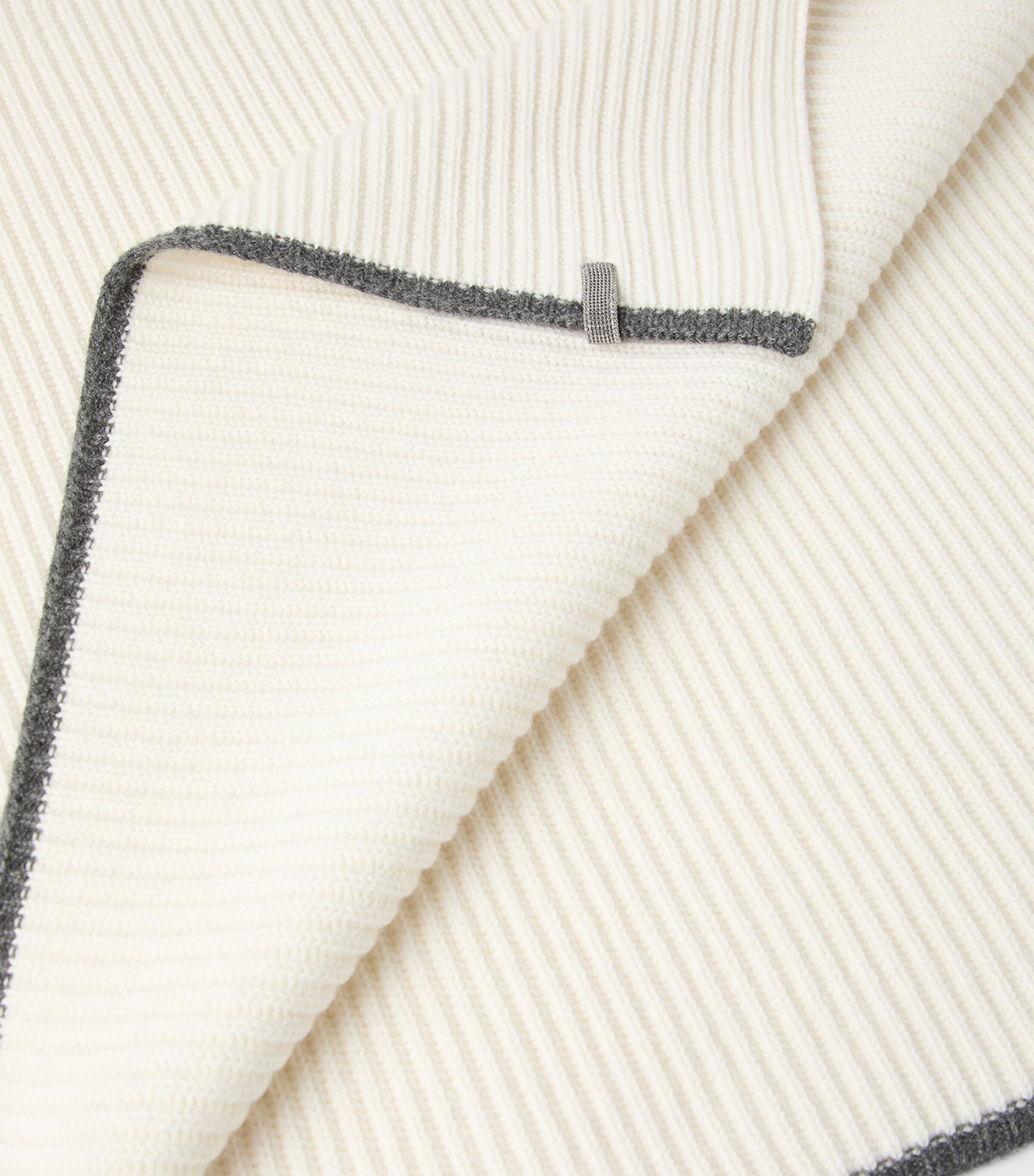 Brunello Cucinelli Cashmere English Rib Monili Scarf Image 5