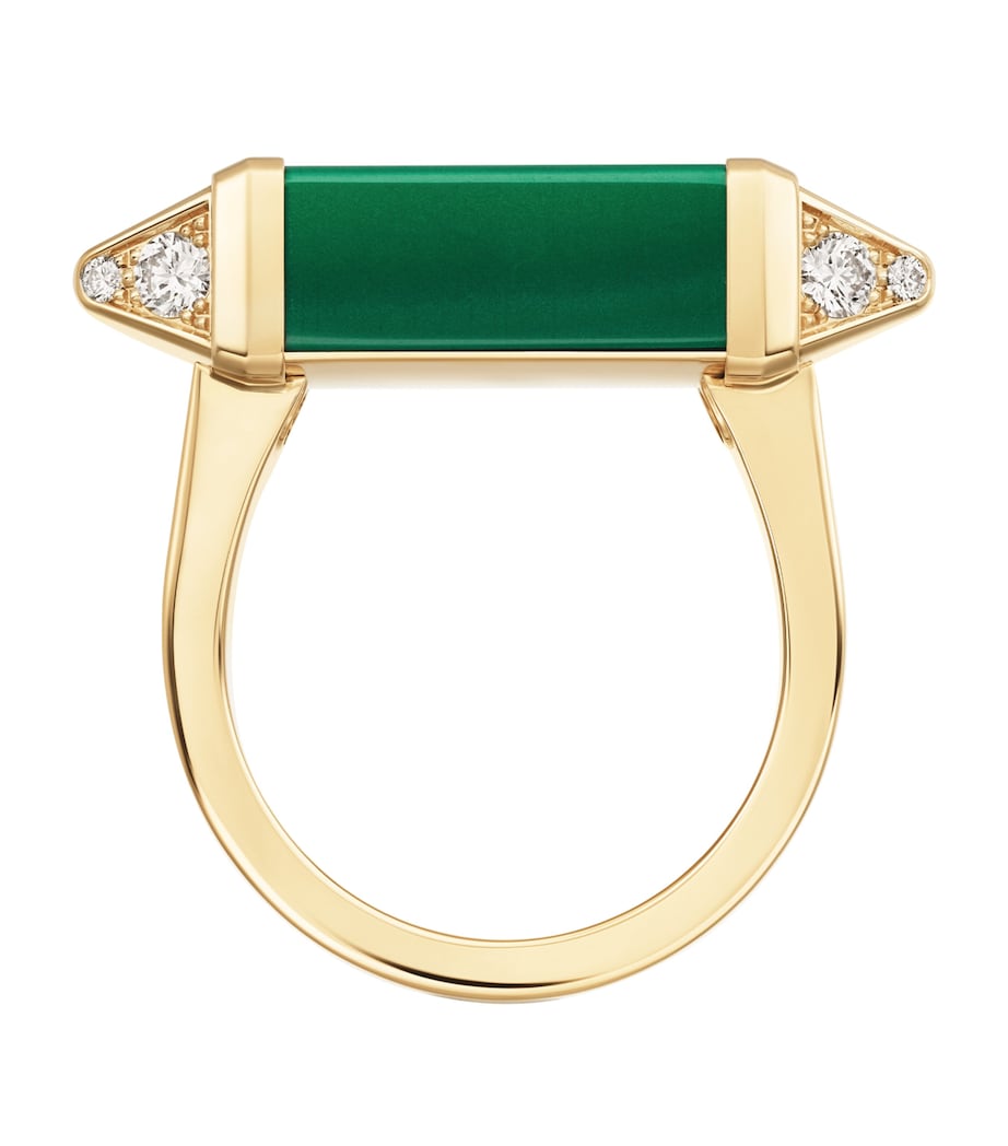 Yellow Gold, Diamond and Malachite Les Berlingots de Cartier Ring YELLOW GOLD Image 4
