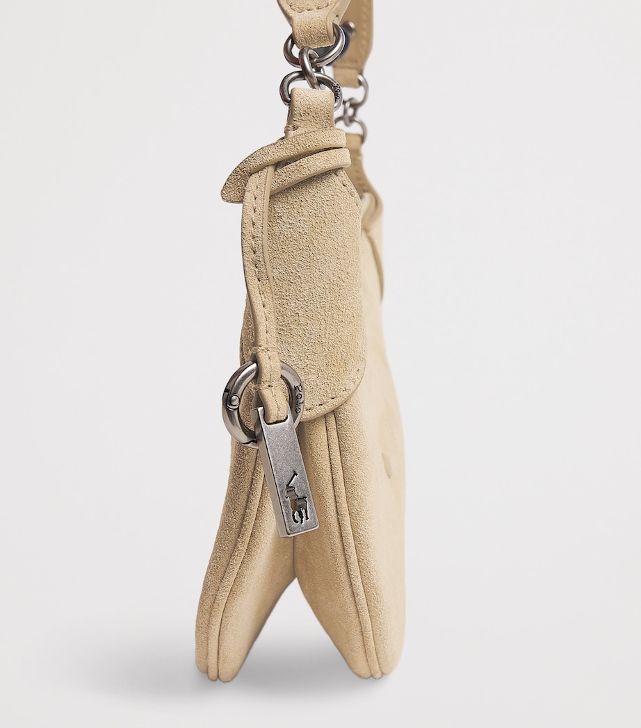 Mini Suede Studded ID Shoulder Bag CASHEW Image 6