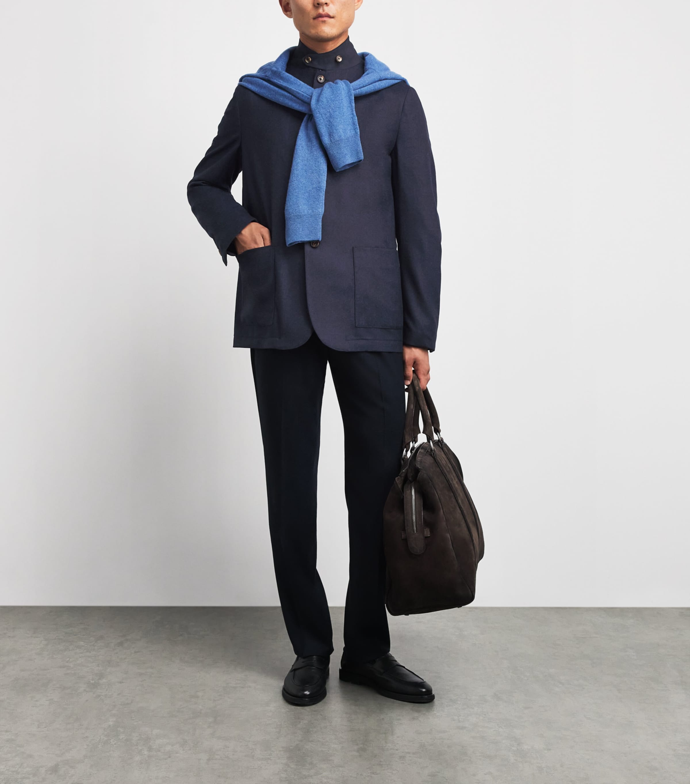 Fioroni Cashmere Mens Virgin Wool Unstructured Blazer Image 2