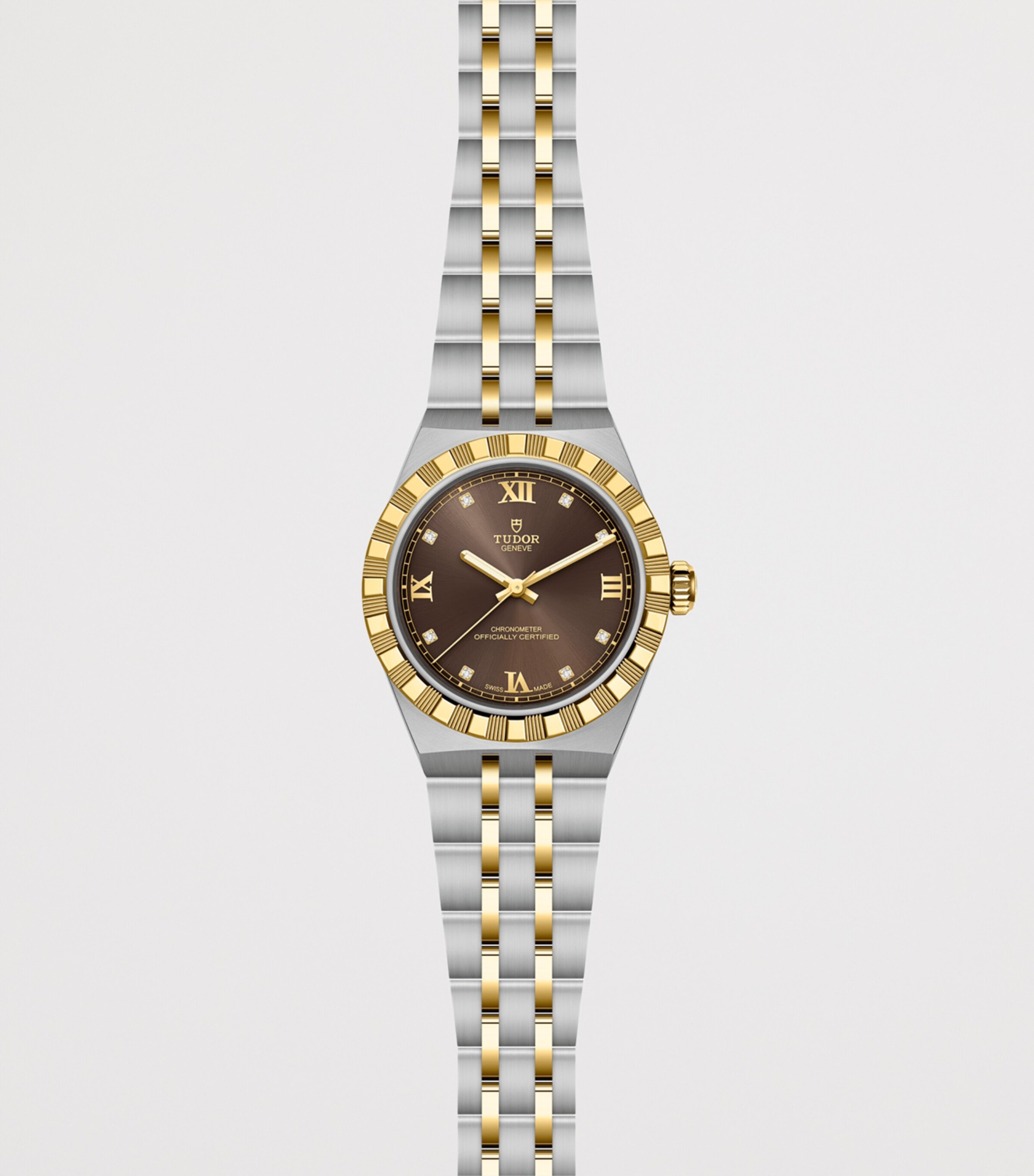 TUDOR Royal Stainless Steel and Yellow Gold Watch 30mm Brown Image 2