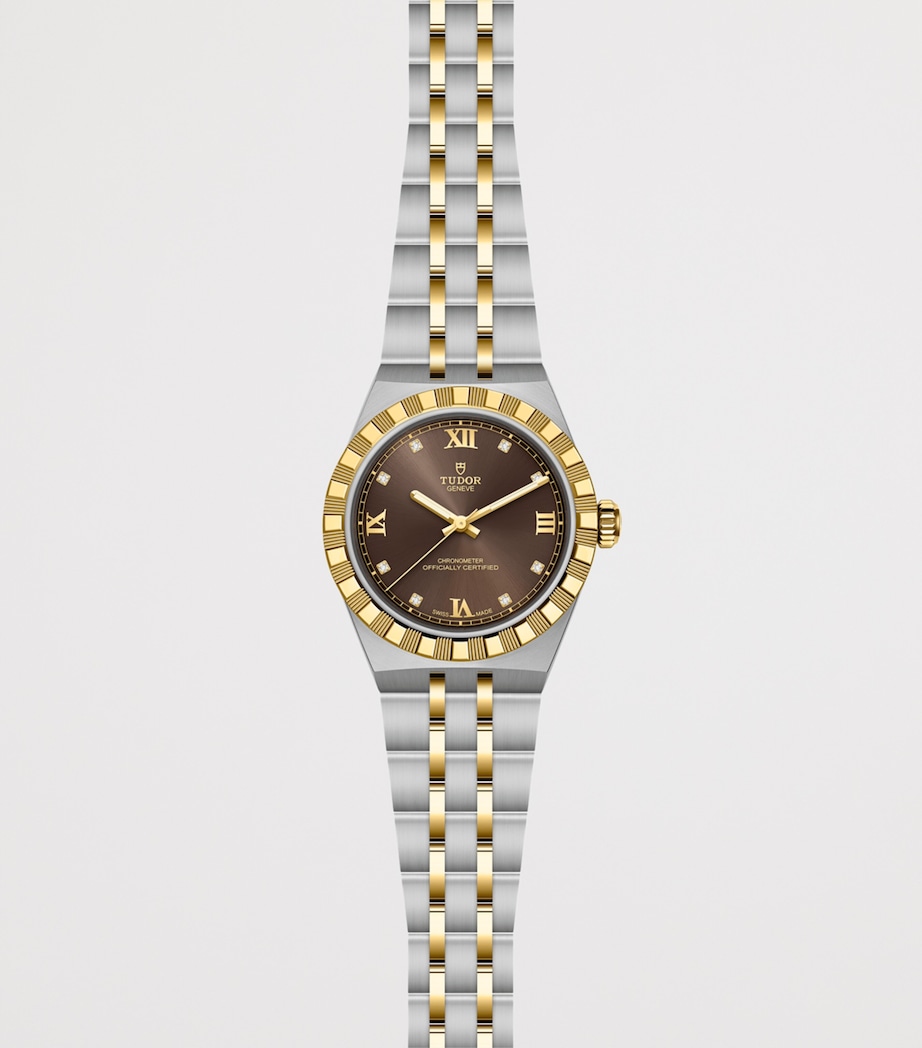TUDOR Royal Stainless Steel and Yellow Gold Watch 30mm Brown Image 2