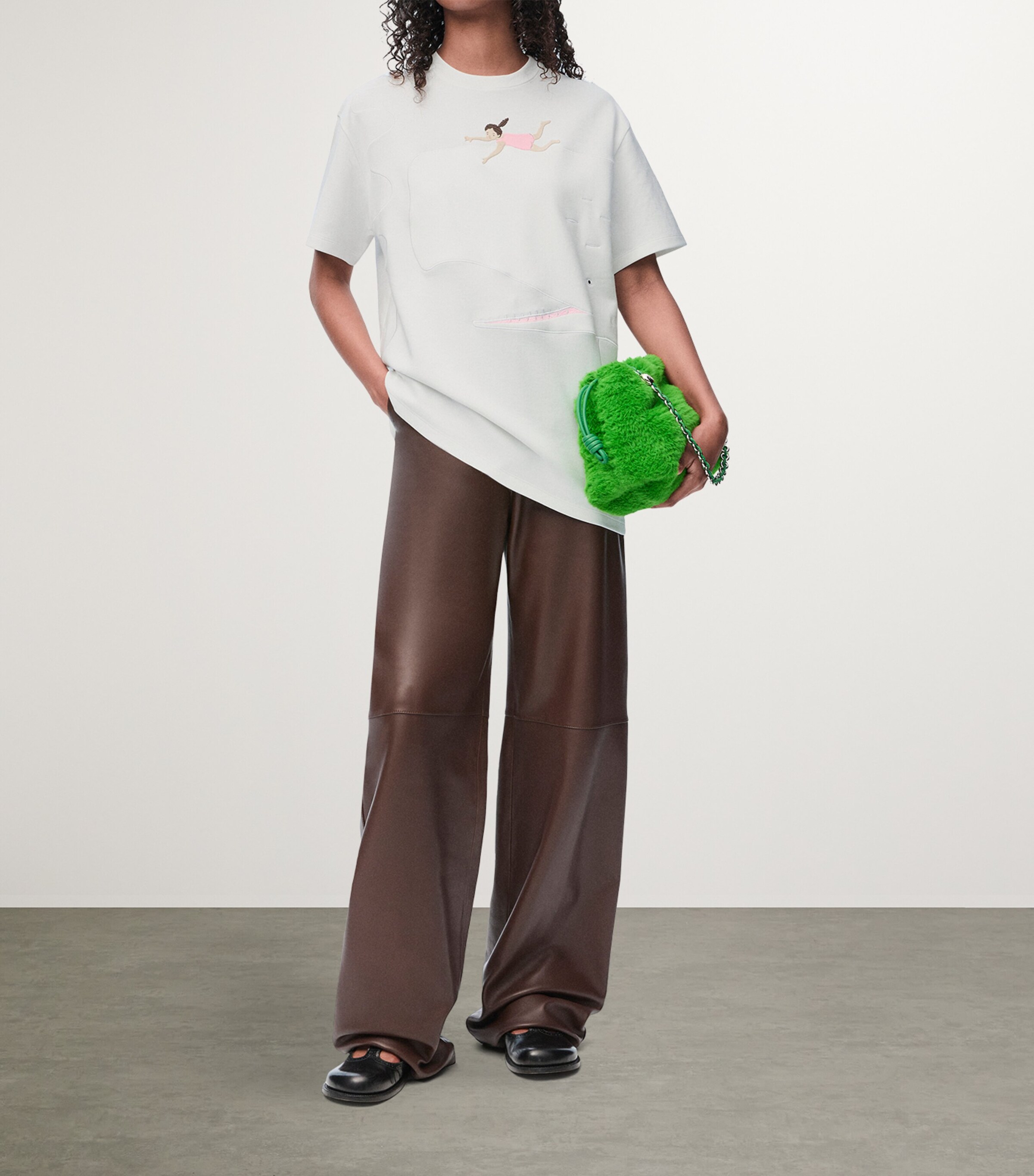 LOEWE White x Suna Fujita Embroidered T-Shirt | Harrods QA