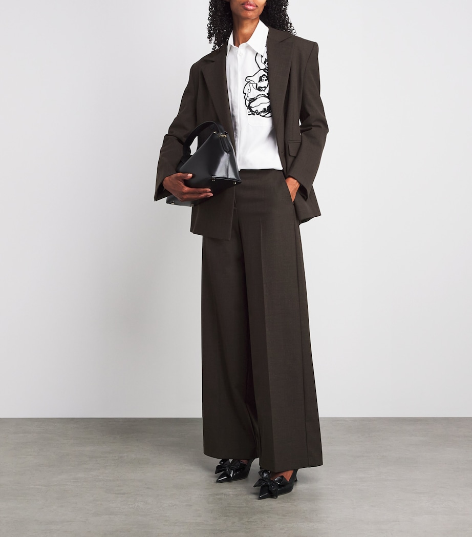 Tailored Straight Leg Trousers BLACKBOARD Image 2