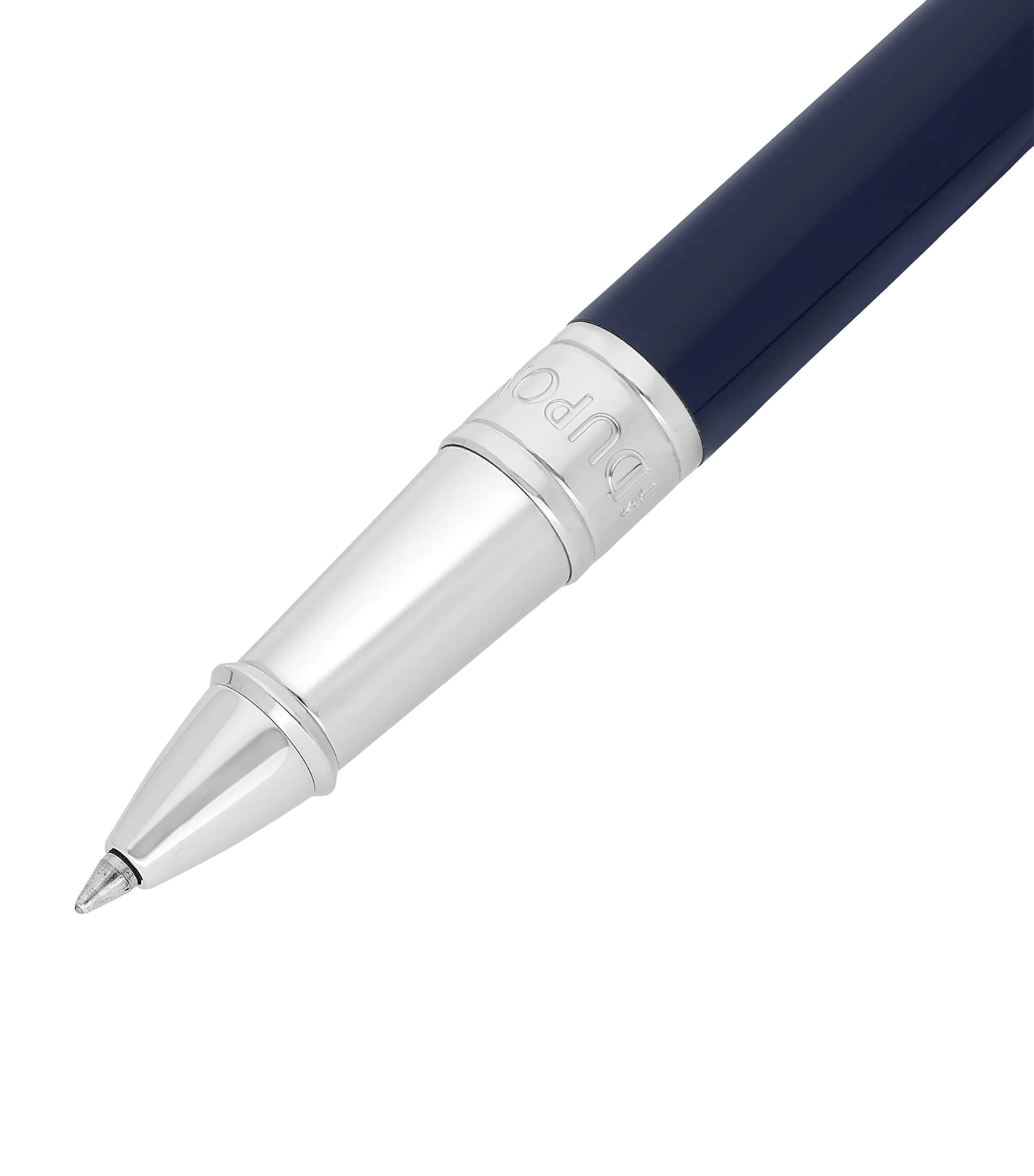 S.T. Dupont Initial Rollerball Pen Blue & Chrome Image 2