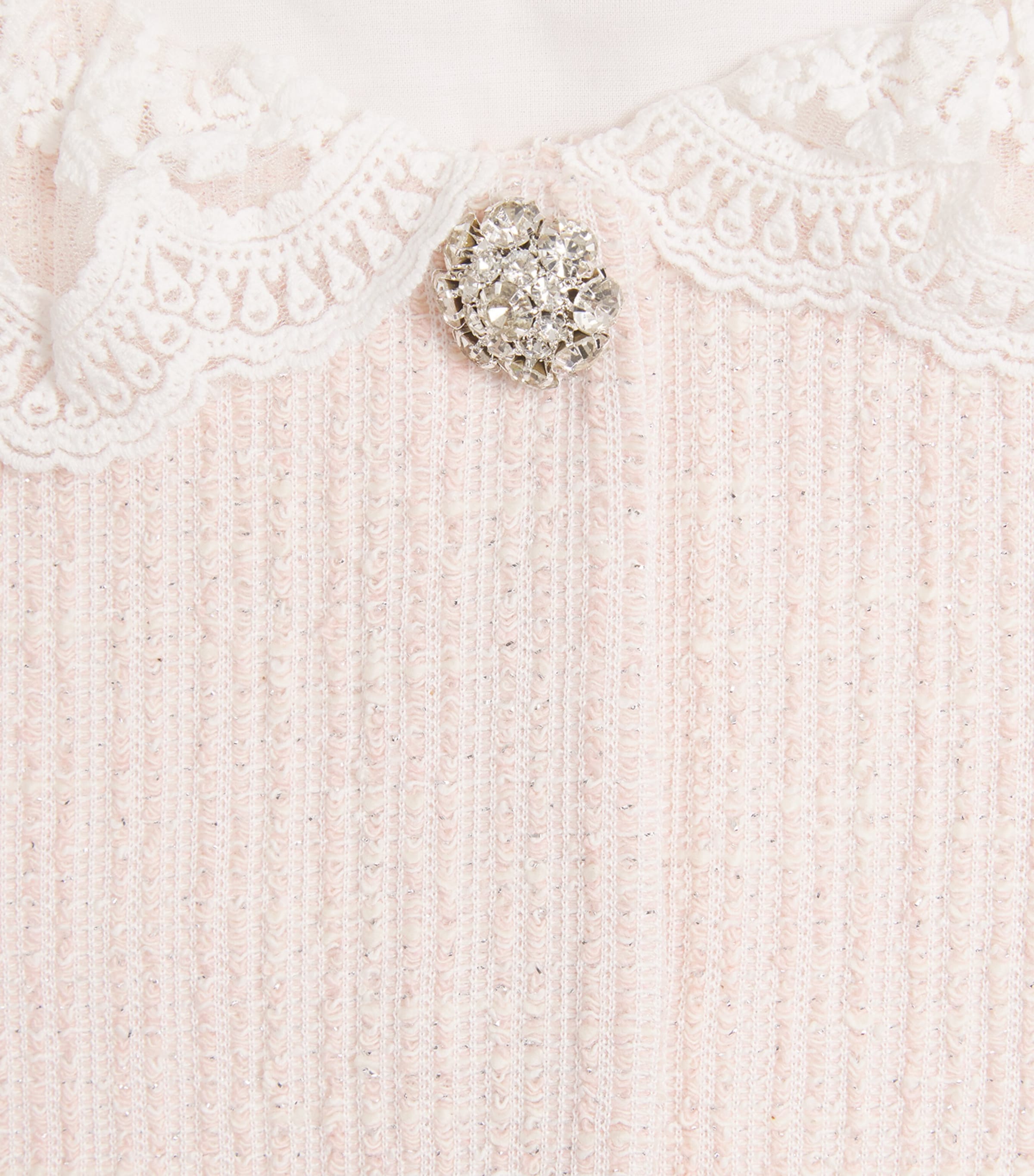 Patachou Tweed Top and Skirt Set (3-14Years) Pale Pink Image 4