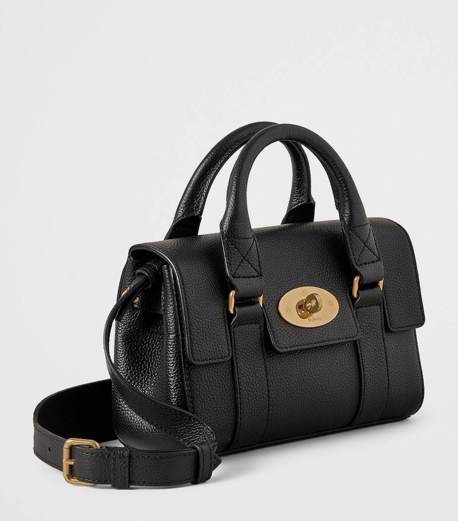 Mini Leather Bayswater Satchel Bag BLACK Image 2