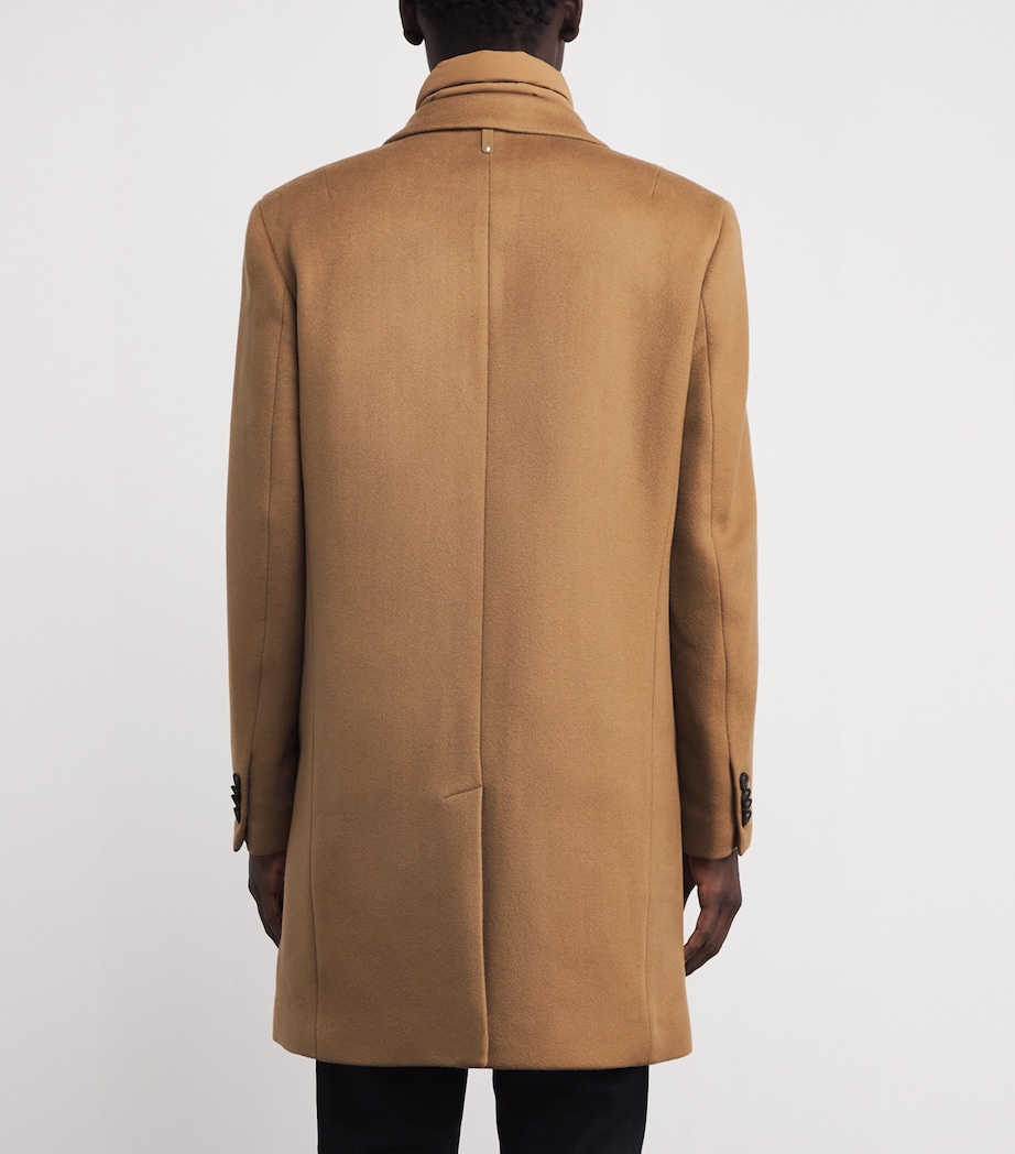 Wool Removable-Bib Coat OTTER A Image 4