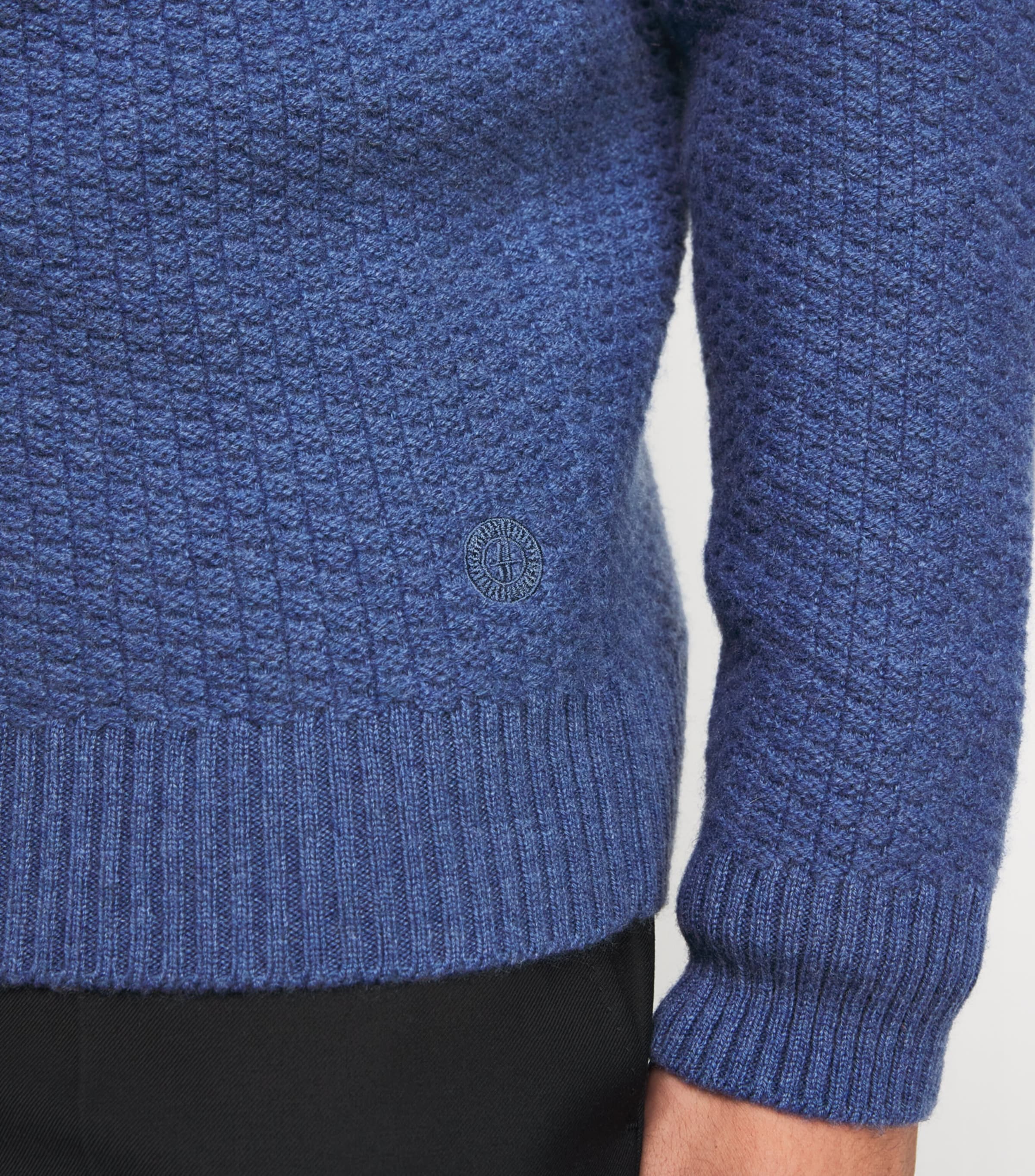 Cashmere Textured Sweater SOFT DENIM Image 6