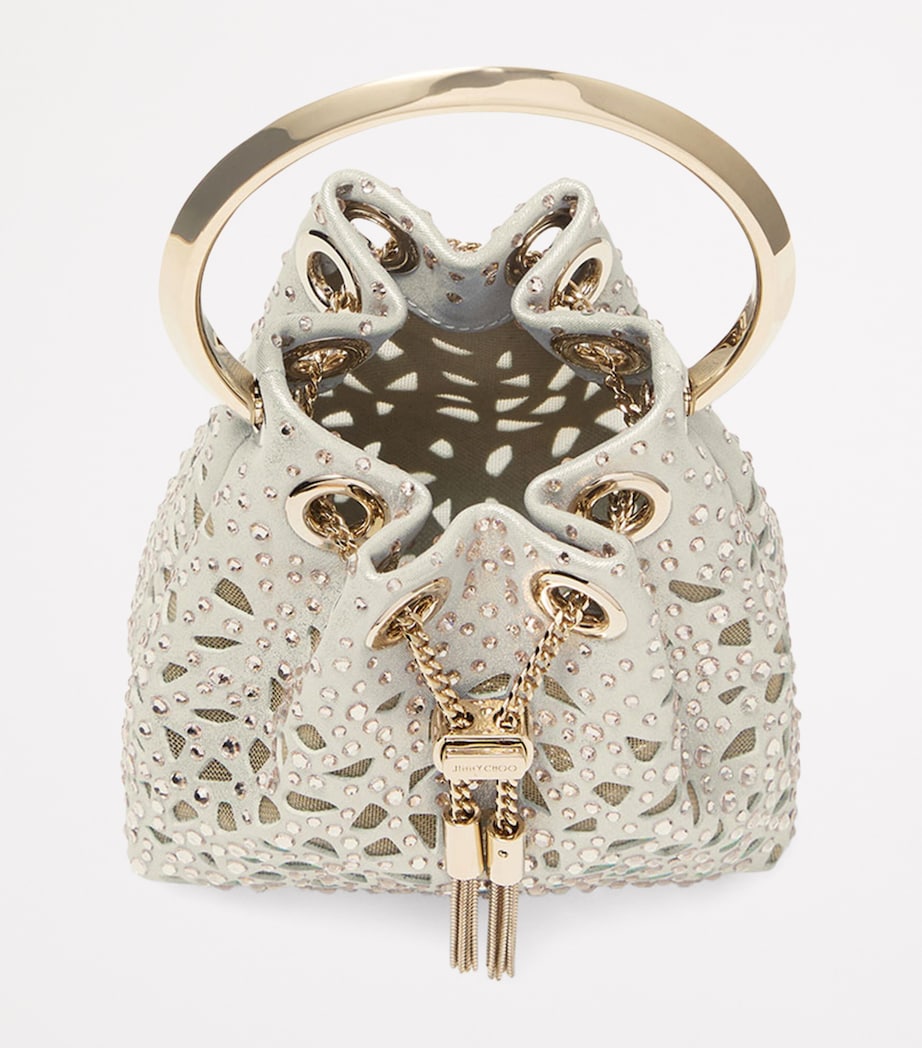 Jimmy Choo Micro Leather Bon Bon Top-Handle Bag Gold/light Gold Image 6