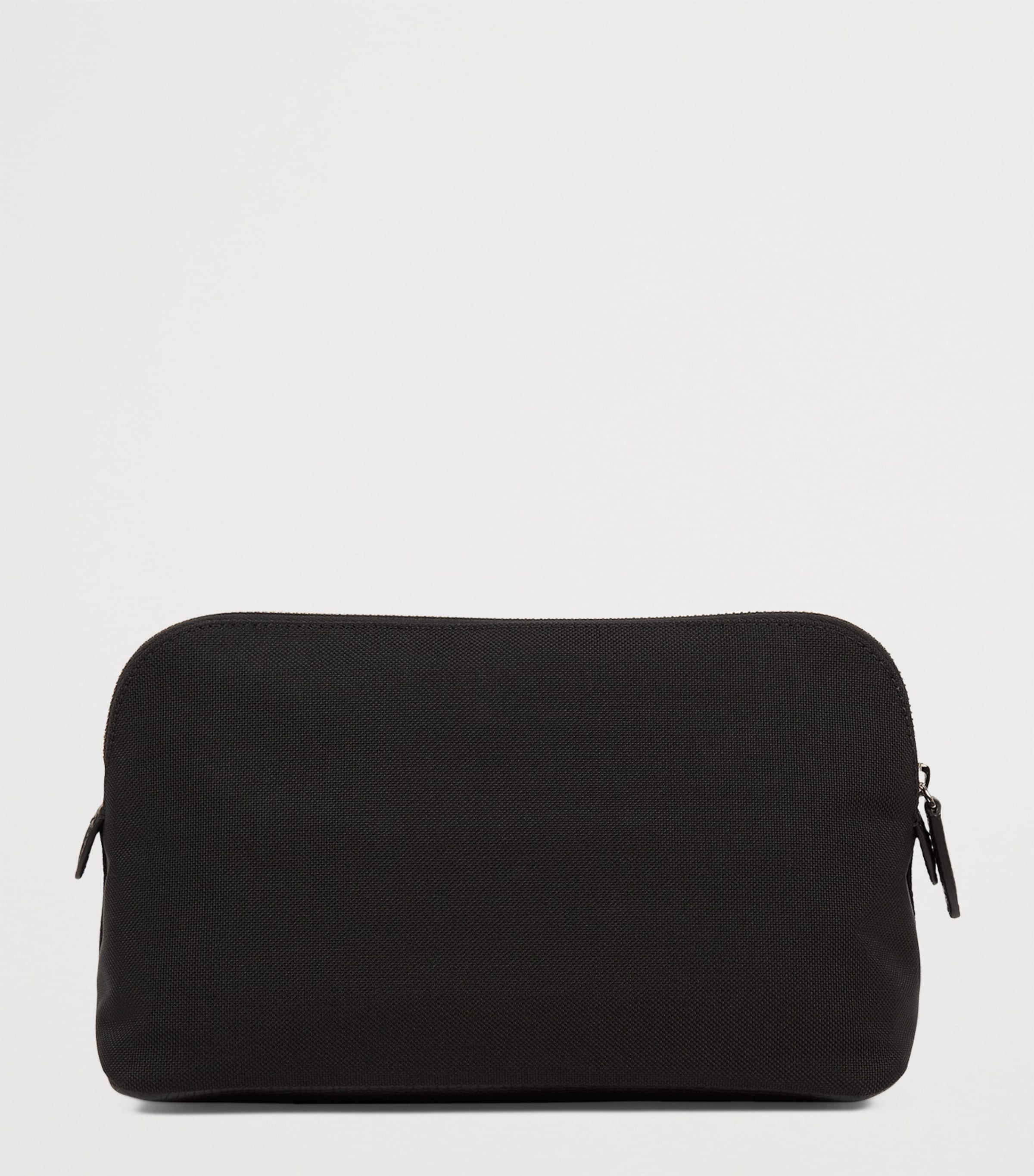 Smythson Canvas Wash Bag Black Image 4