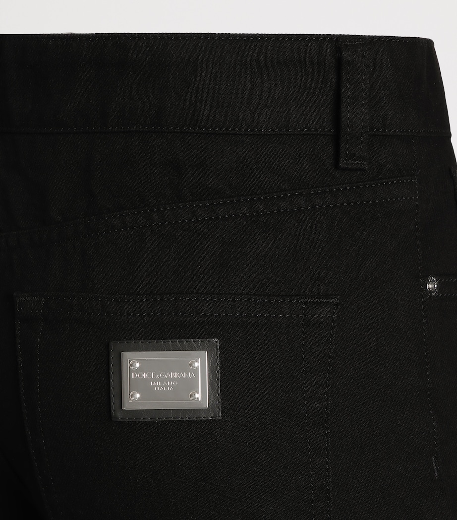 Dolce&Gabbana Womens Flared Jeans Combined Col Image 4