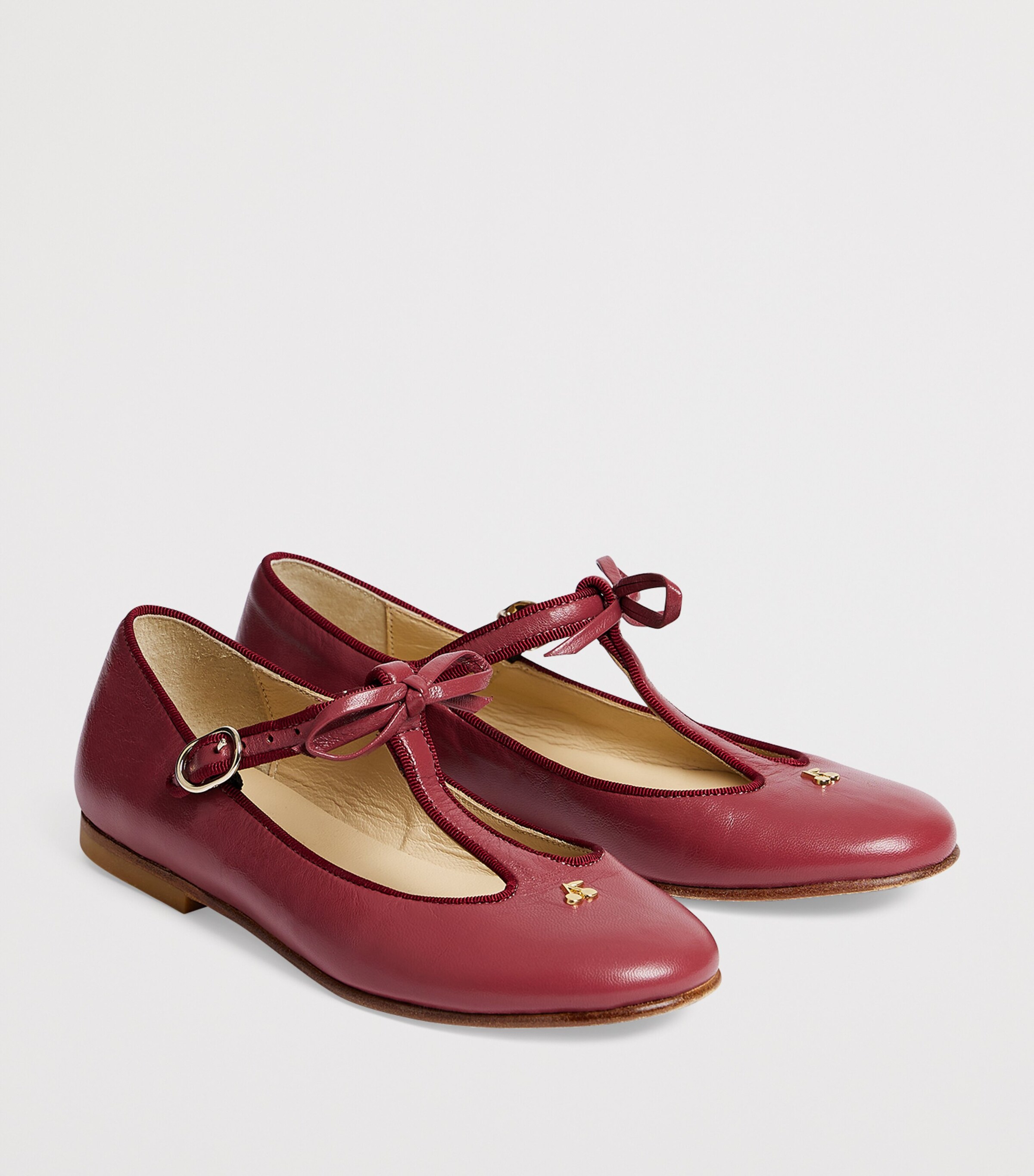 Leather Joyce Ballet Flats BORDEAUX Image 2