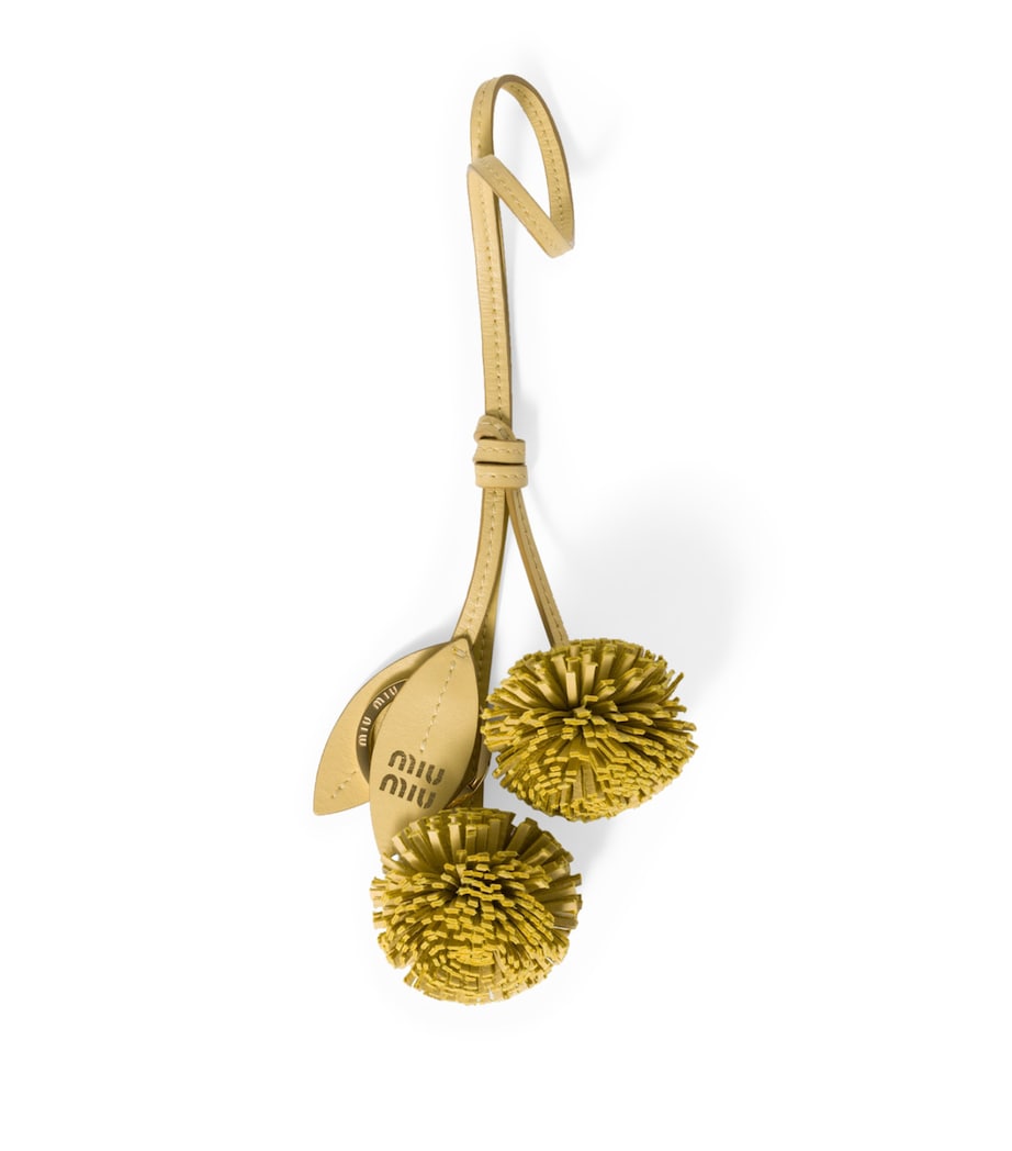 Leather Dandelion Keychain F0032 Image 1