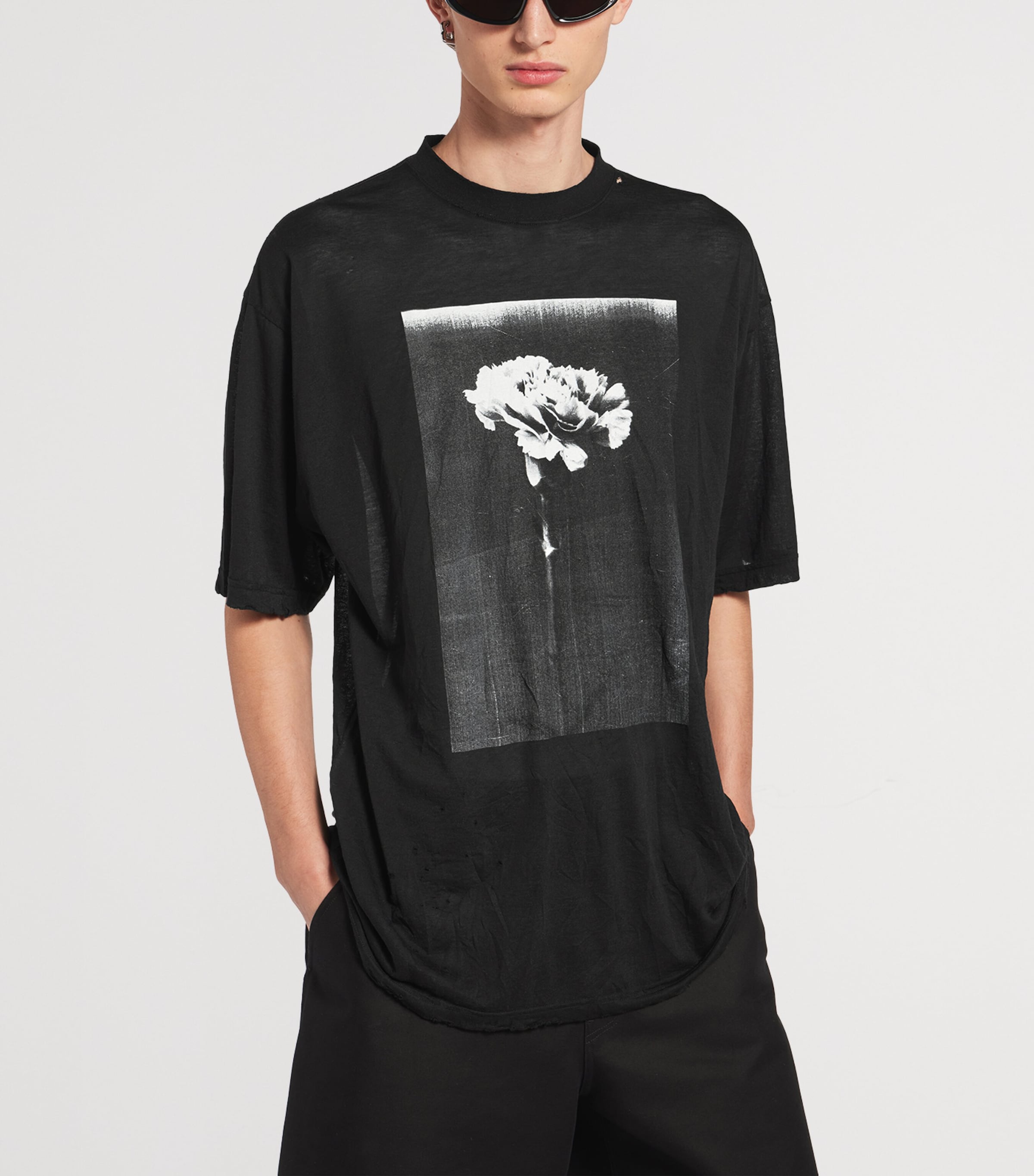 Balenciaga Mens Graphic Print T-Shirt Image 5