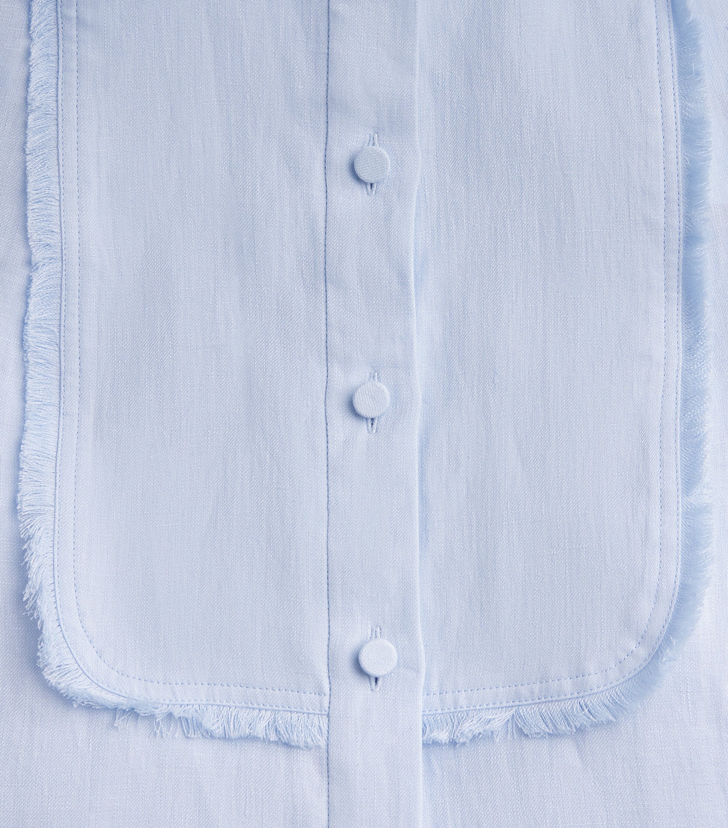 Agnona Womens Linen Maxi Shirt Dress Light Blue Cloud Image 6