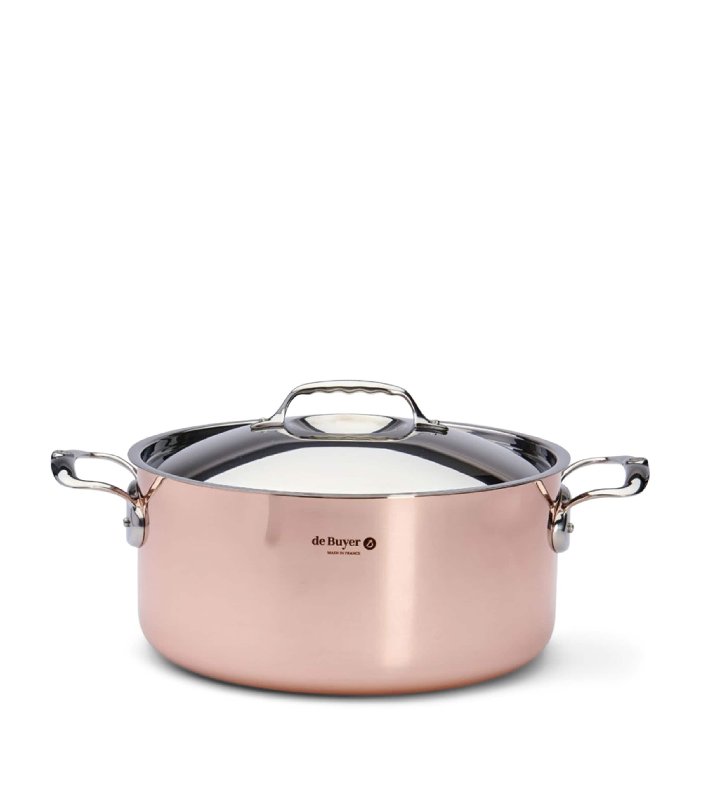 De Buyer Copper Prima Matera Stewpan and Lid (28cm) Copper Image 2