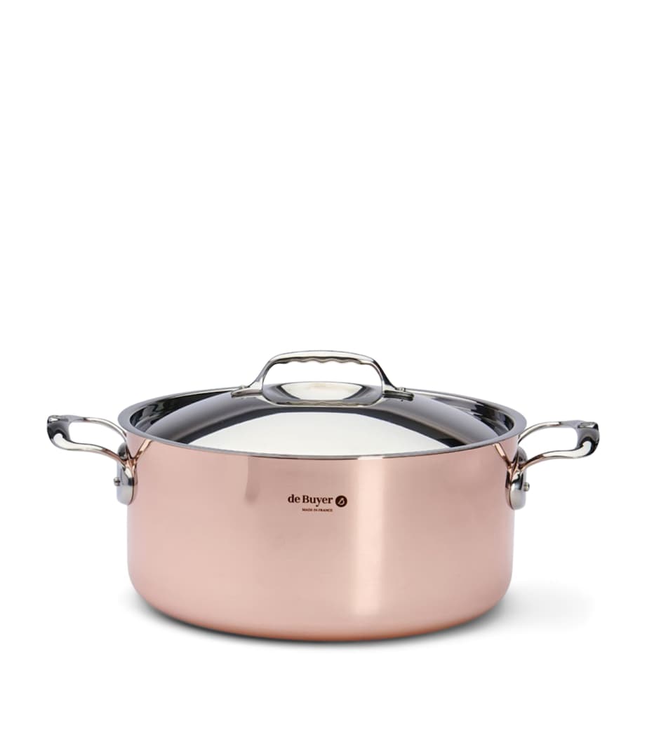 De Buyer Copper Prima Matera Stewpan and Lid (28cm) Copper Image 2