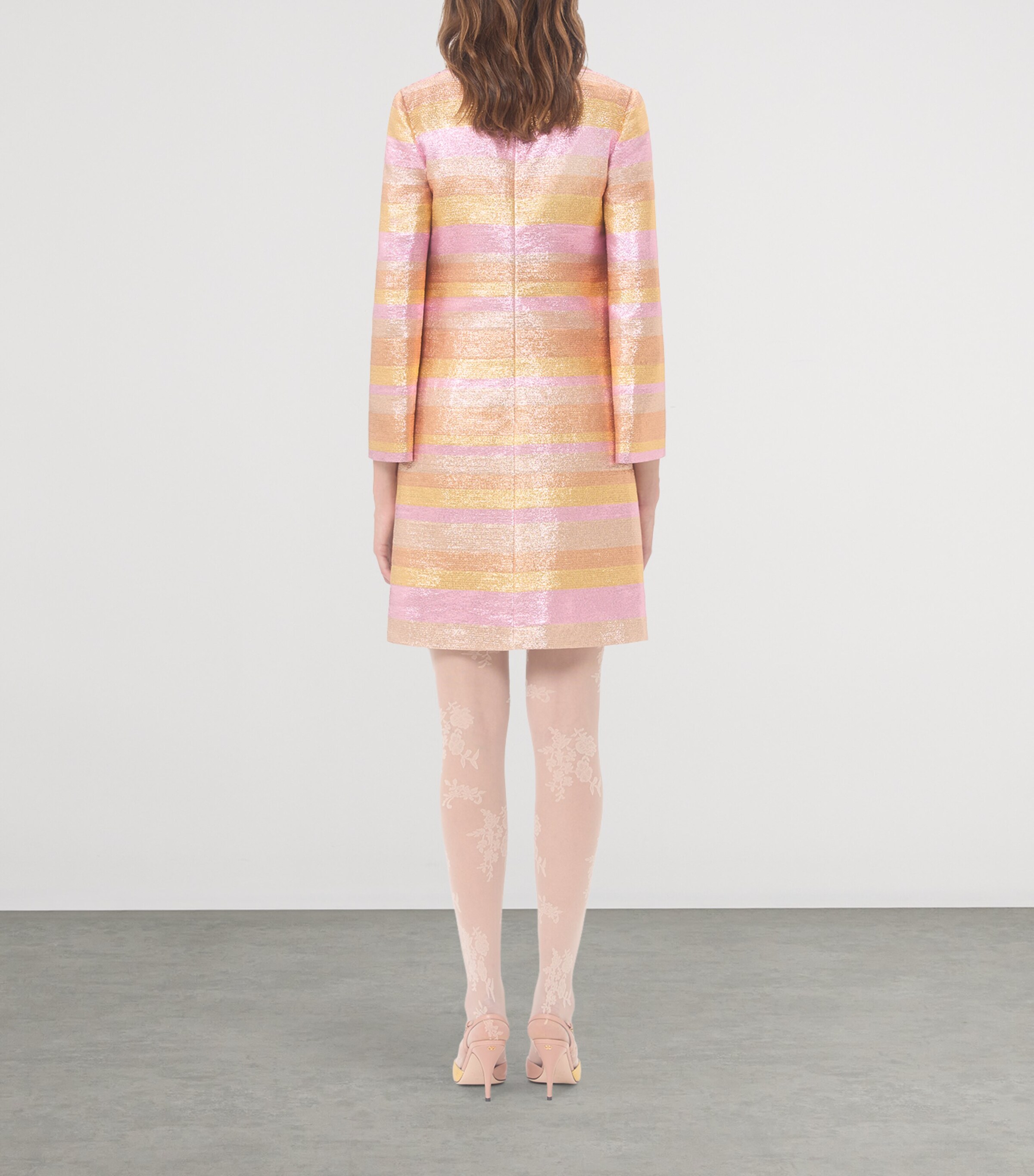 Valentino Womens Metallic Stripe Mini Dress Image 4