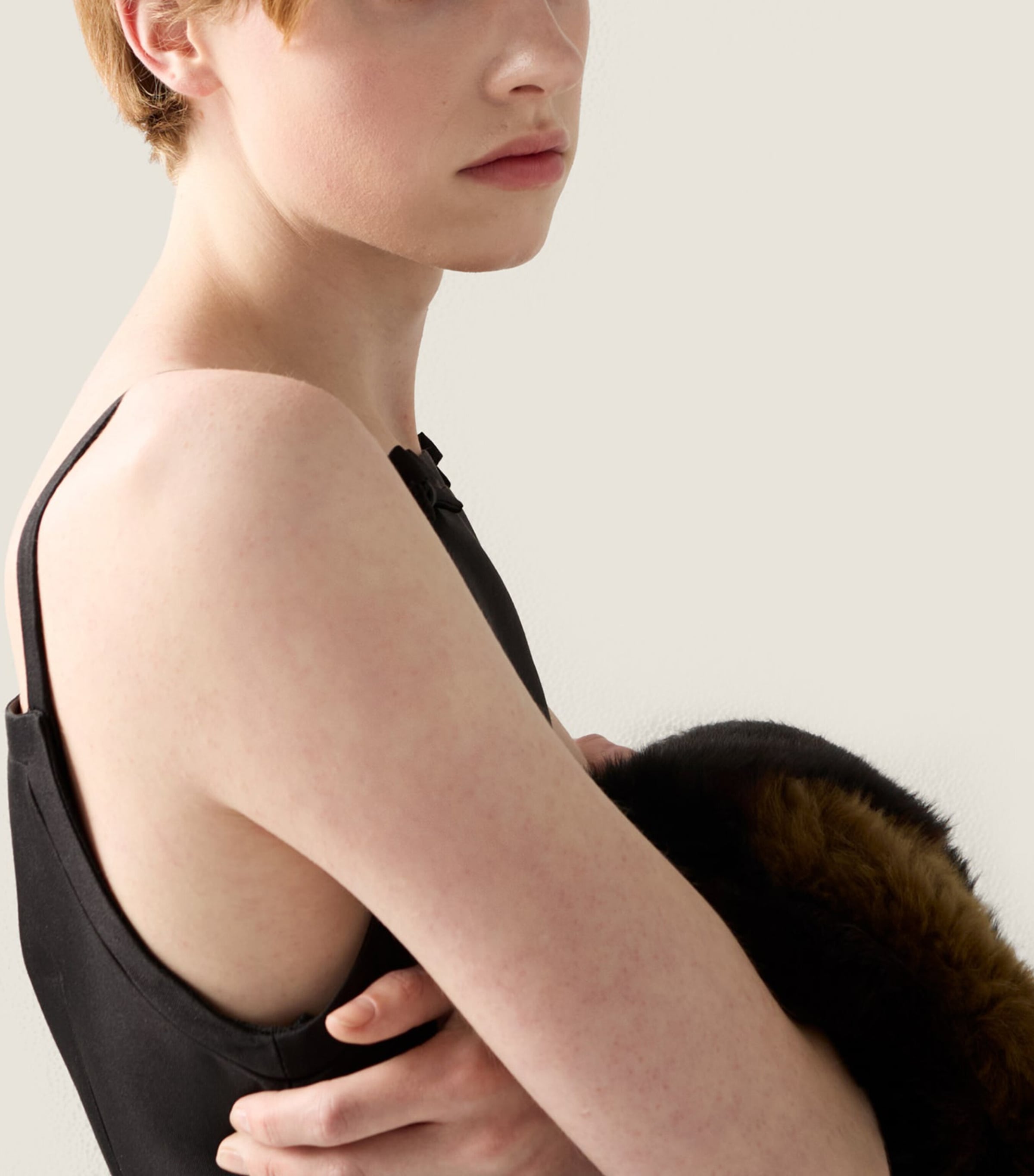 Miu Miu Womens Silk-Wool Bow Mini Dress Image 4