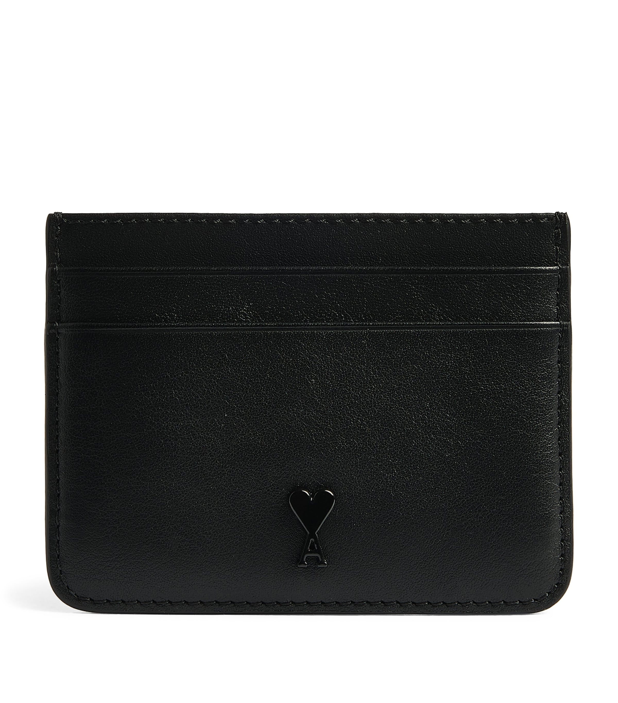 Leather Ami de Coeur Card Holder NOIR Image 1