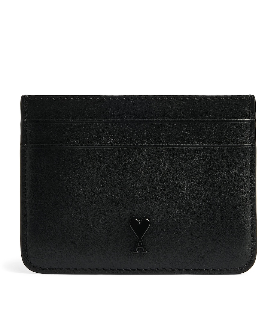 Leather Ami de Coeur Card Holder NOIR Image 1