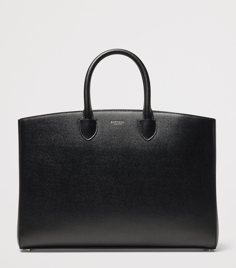 Leather Madison Tote Bag BLACK Image 2