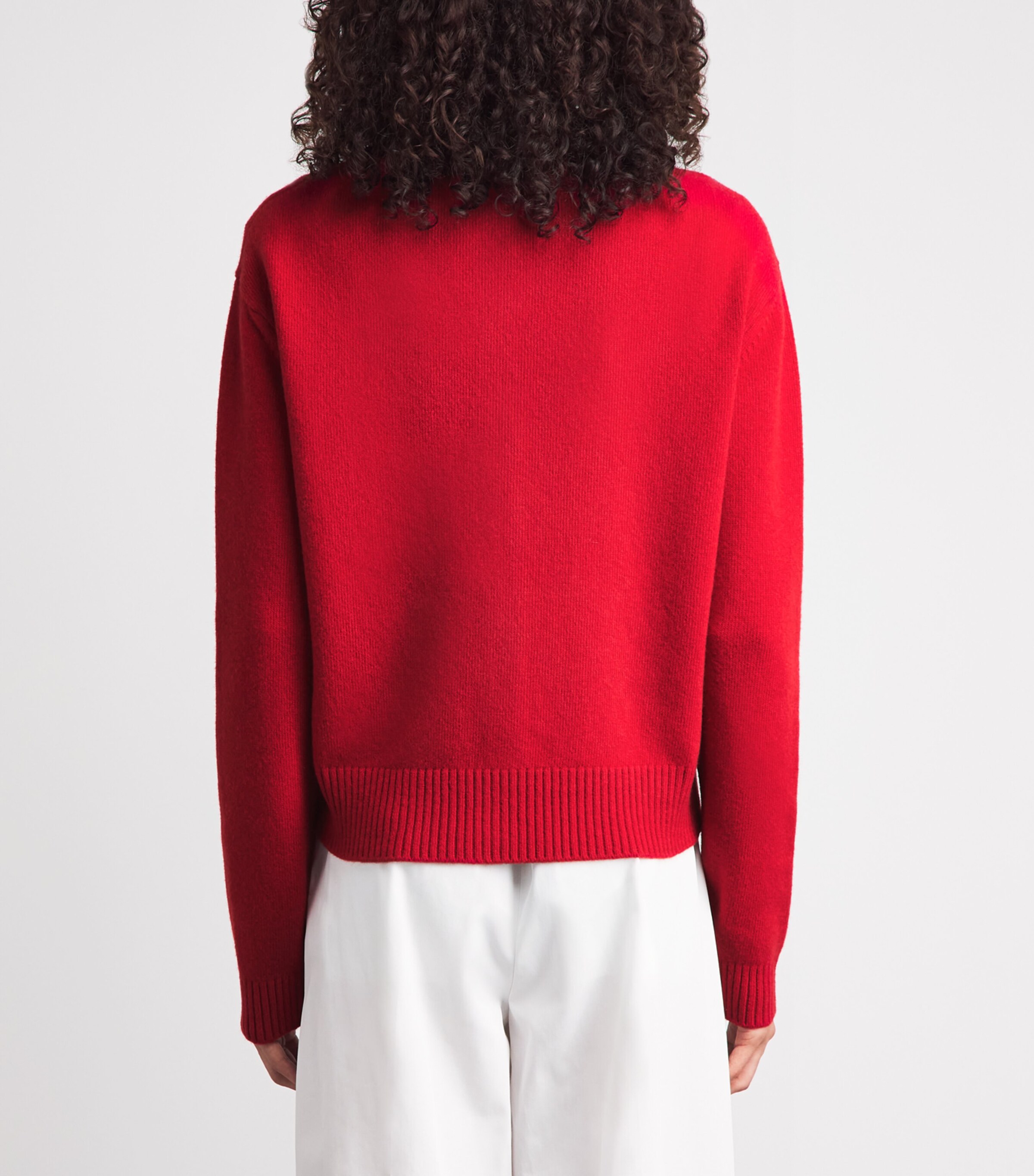 Róhe Womens Stretch-Wool Classic Cardigan Red Image 5