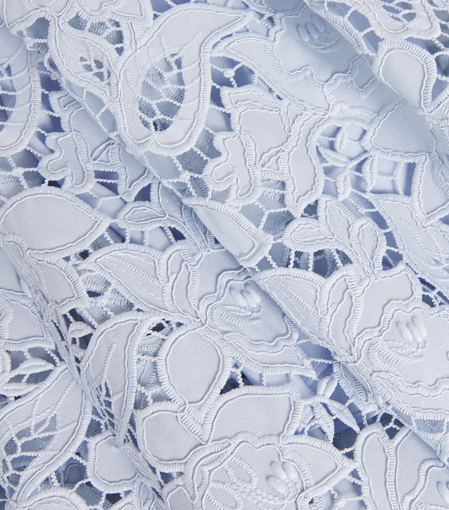 Lace Belted Maxi Dress BLUE Image 5