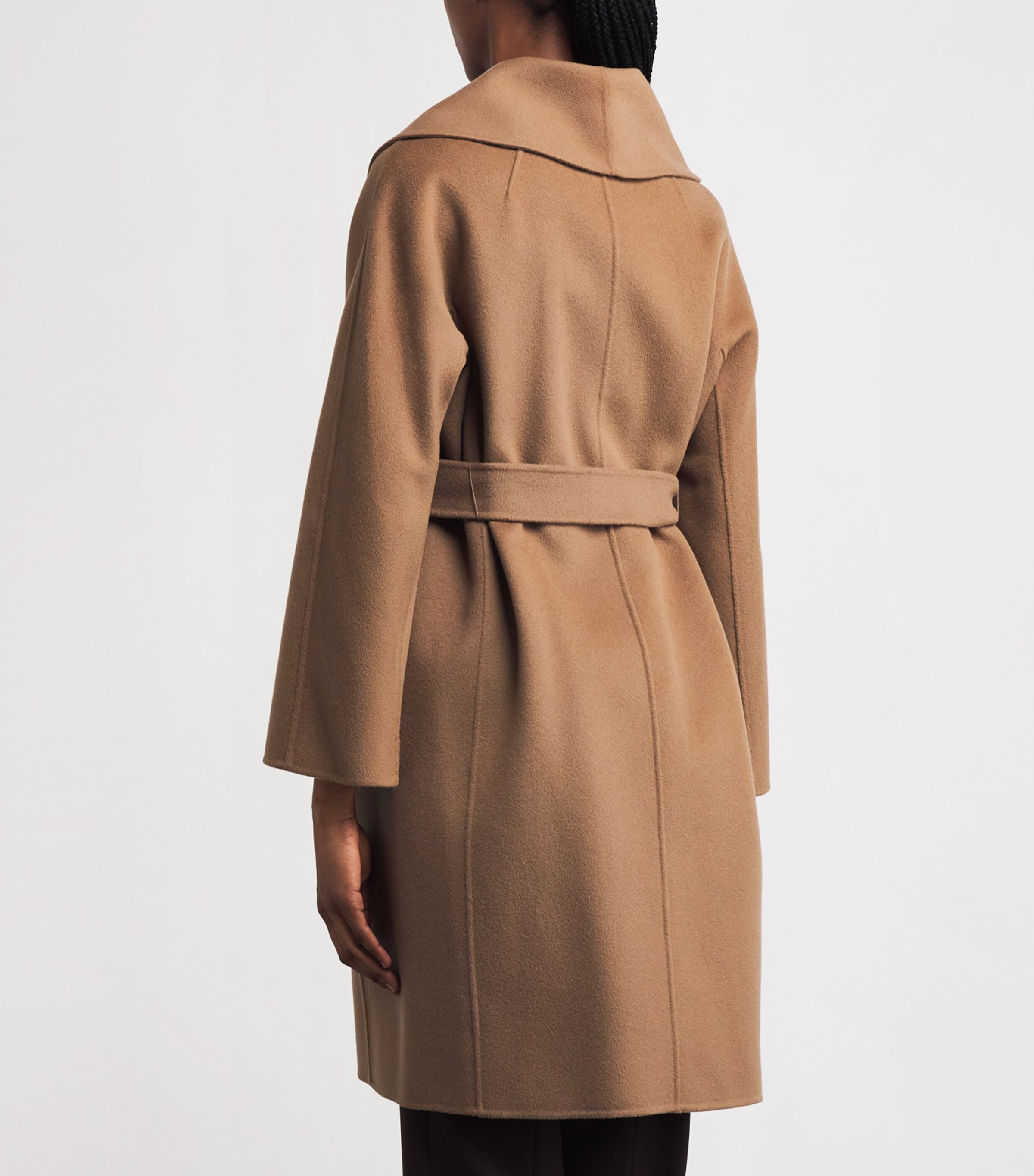Virgin Wool Wrap Coat CAMEL Image 4