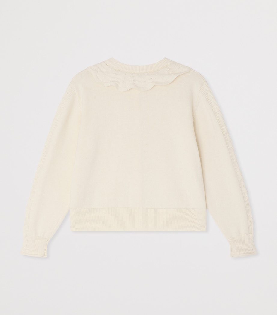 Bonpoint Cotton Lueur Cardigan (10-14 Years) Craie Image 2