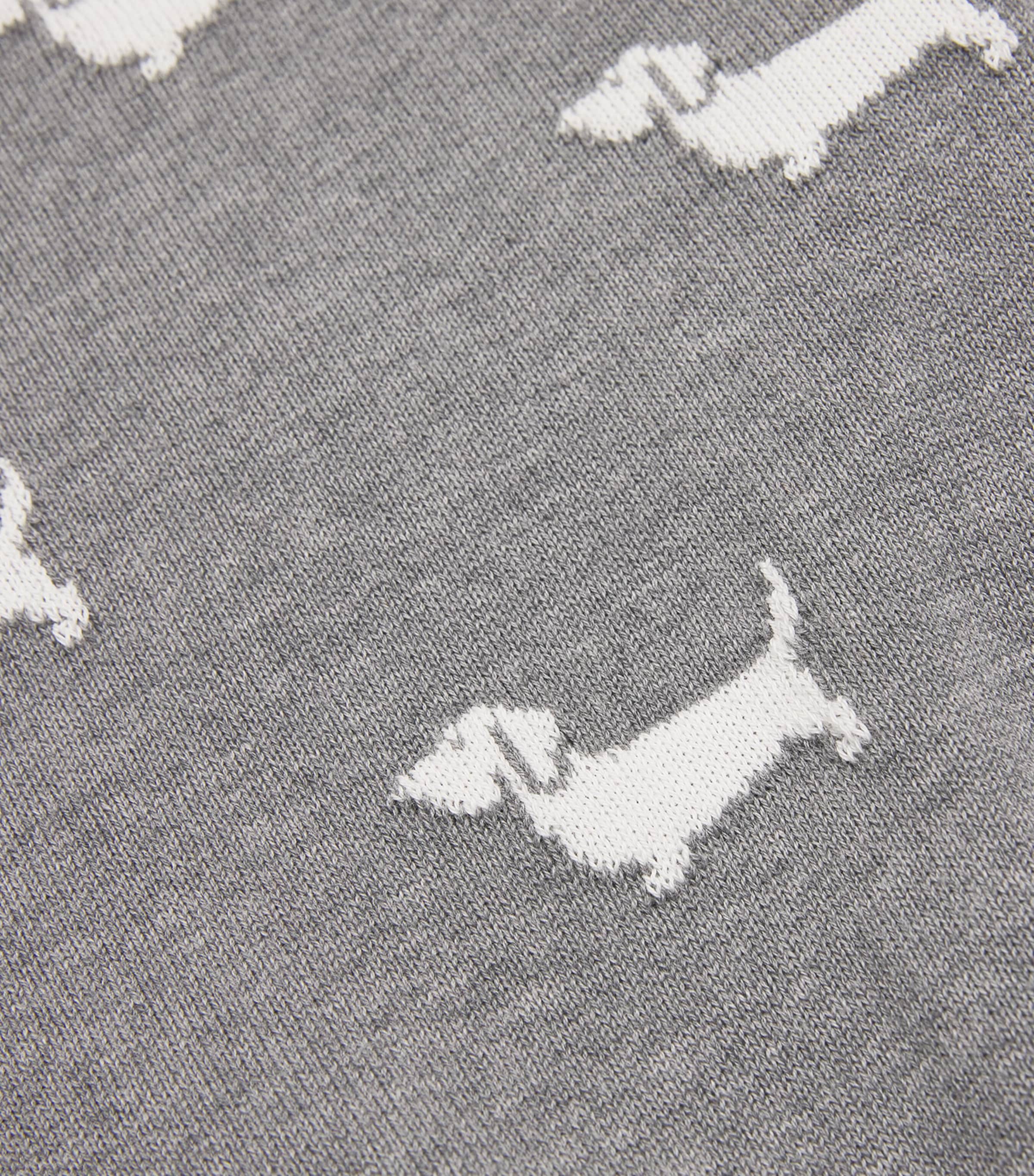 Cotton Dog Print Sweater (2-12 Years) LT GREY Image 3