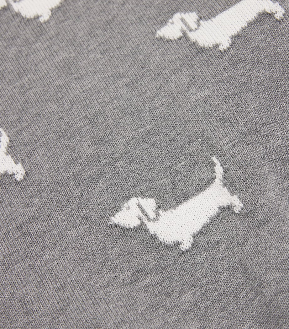 Cotton Dog Print Sweater (2-12 Years) LT GREY Image 3