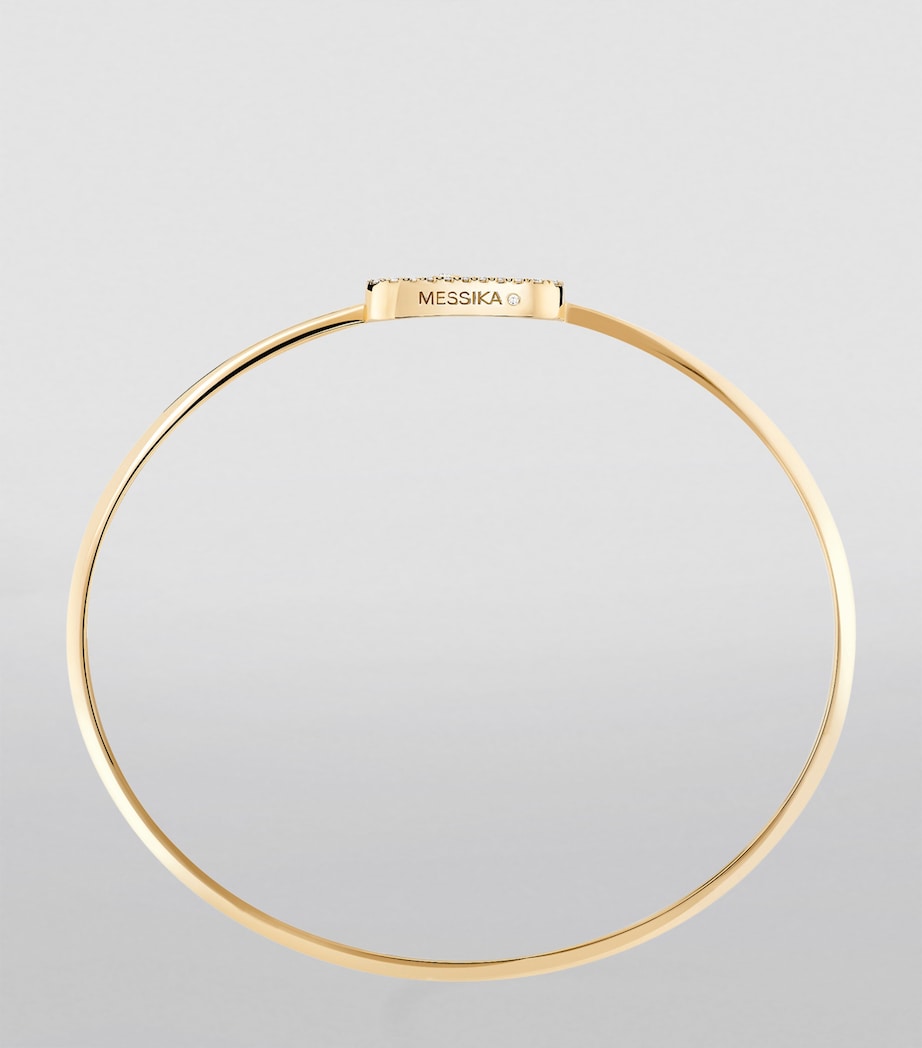 Messika Move Uno Yellow Gold and Diamond Bangle Yellow Gold Image 3